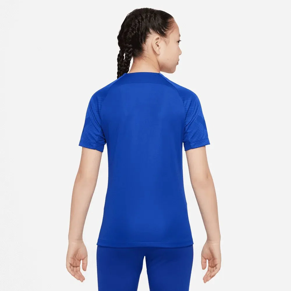 Nike 2022-23 PSG DF Strike SS Youth Top Blue - Image 2
