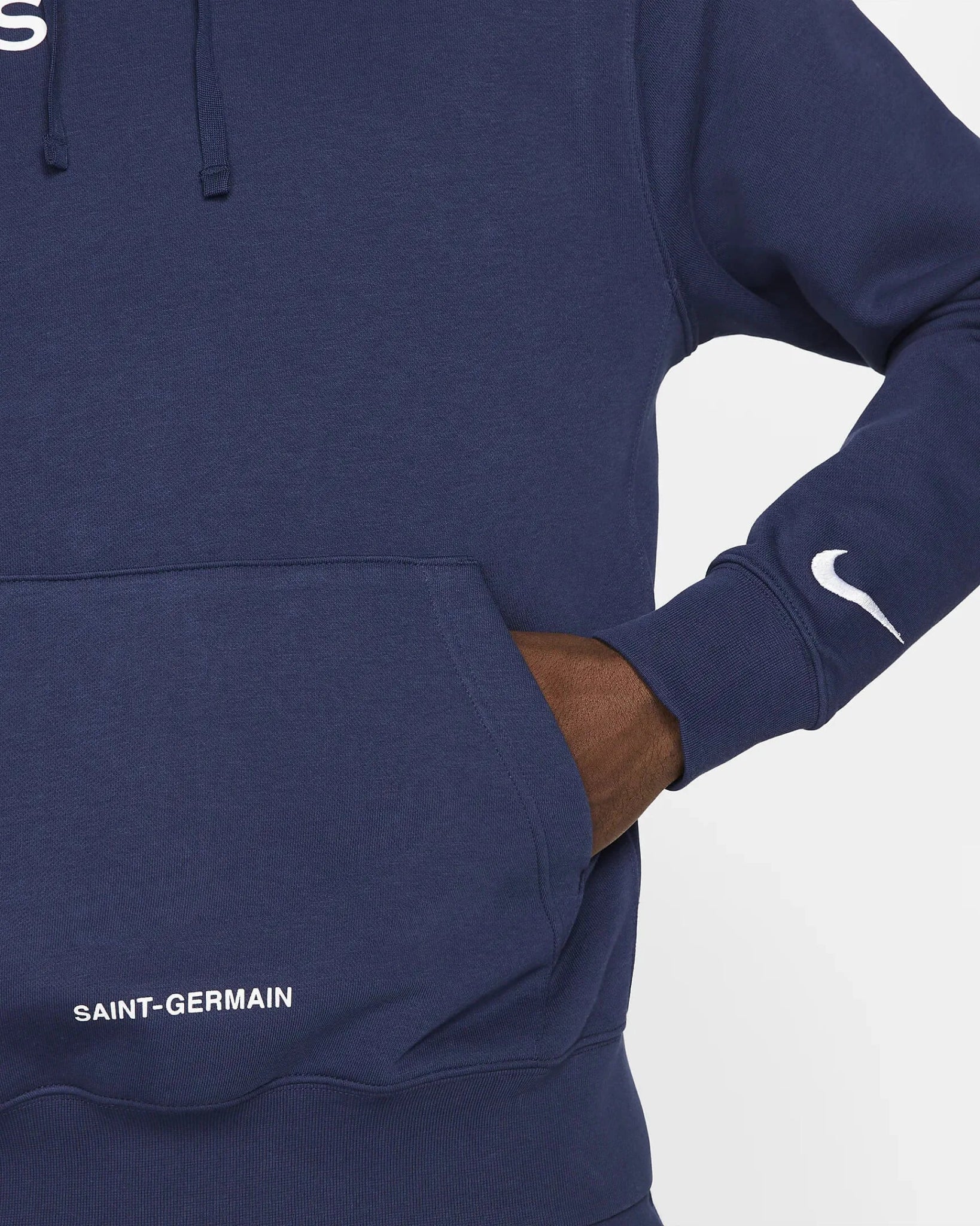 Nike 2022-23 PSG GFA Fleece Hoodie - Midnight Navy-White - Image 4