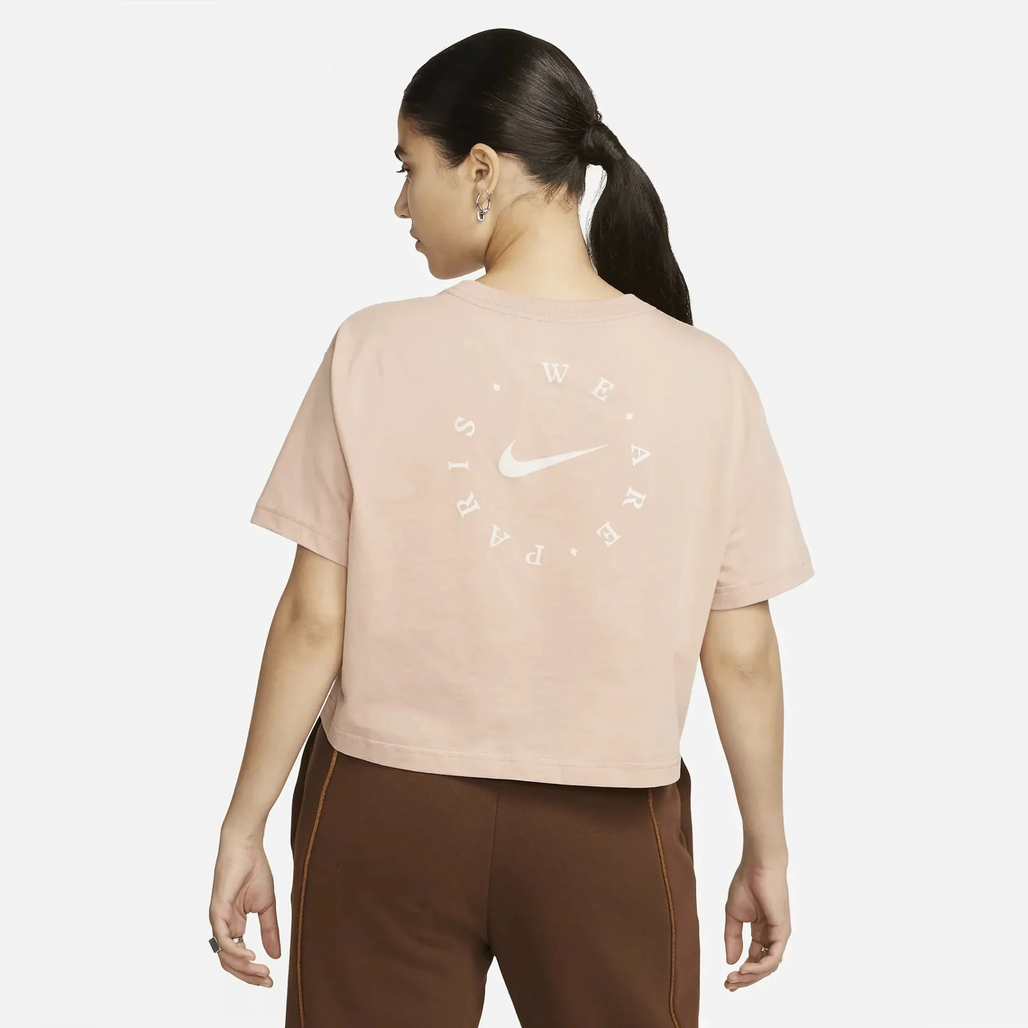 Nike 2022-23 PSG Women's Cropped Tee - Rose Whisper - Image 2