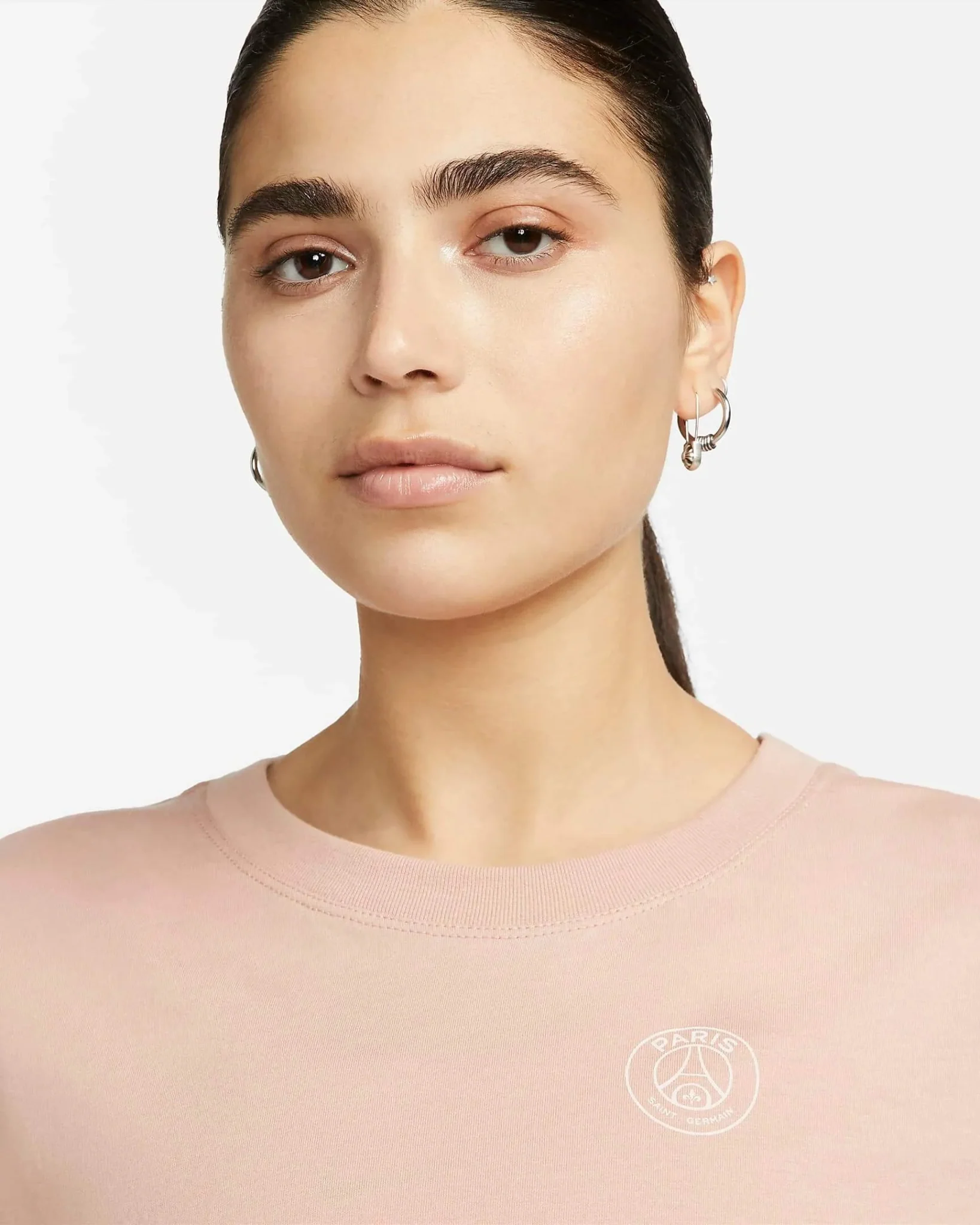 Nike 2022-23 PSG Women's Cropped Tee - Rose Whisper - Image 3