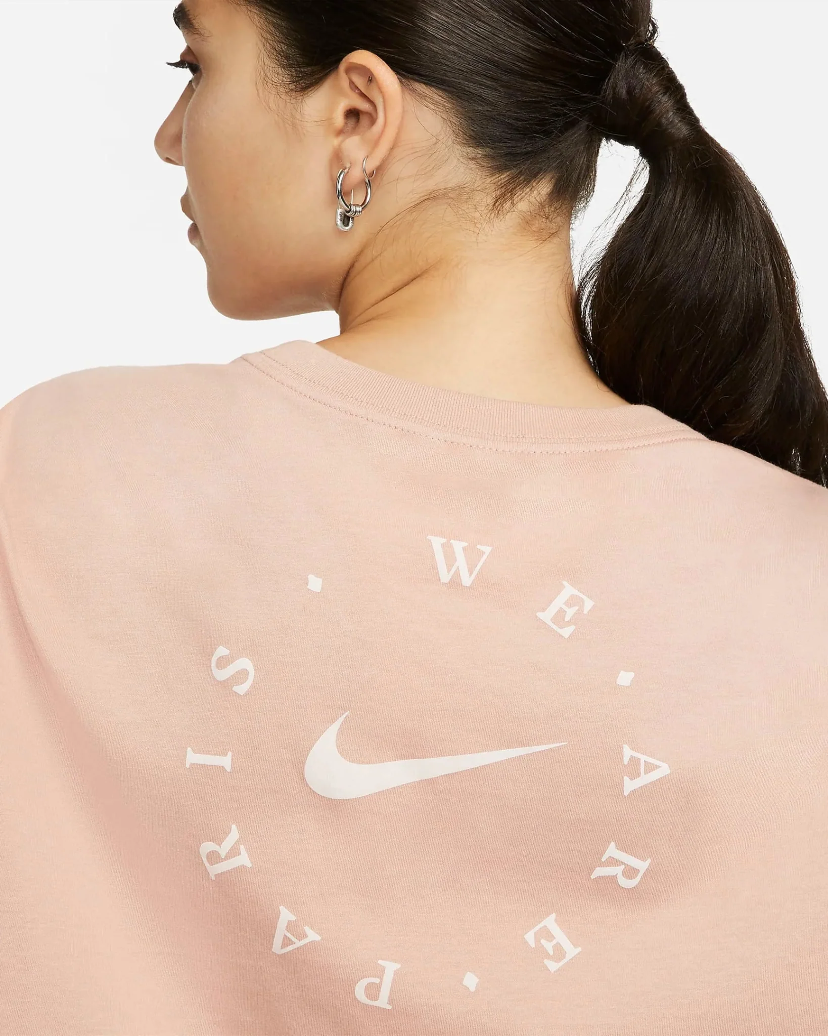 Nike 2022-23 PSG Women's Cropped Tee - Rose Whisper - Image 4