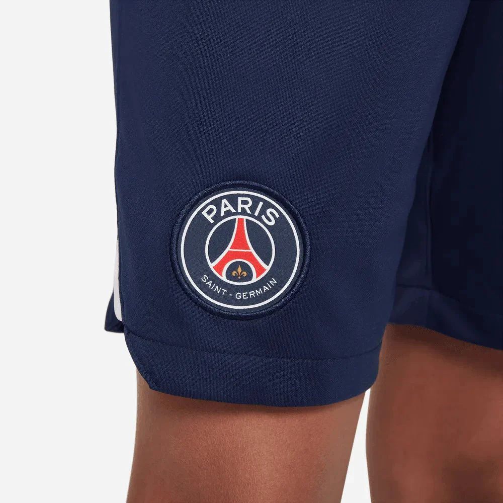 Nike 2022-23 PSG Youth Stadium Home Shorts - Navy-White - Image 5
