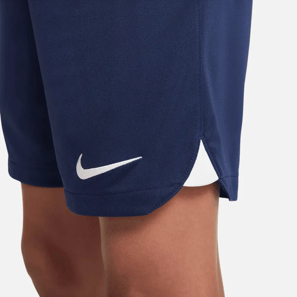 Nike 2022-23 PSG Youth Stadium Home Shorts - Navy-White - Image 6
