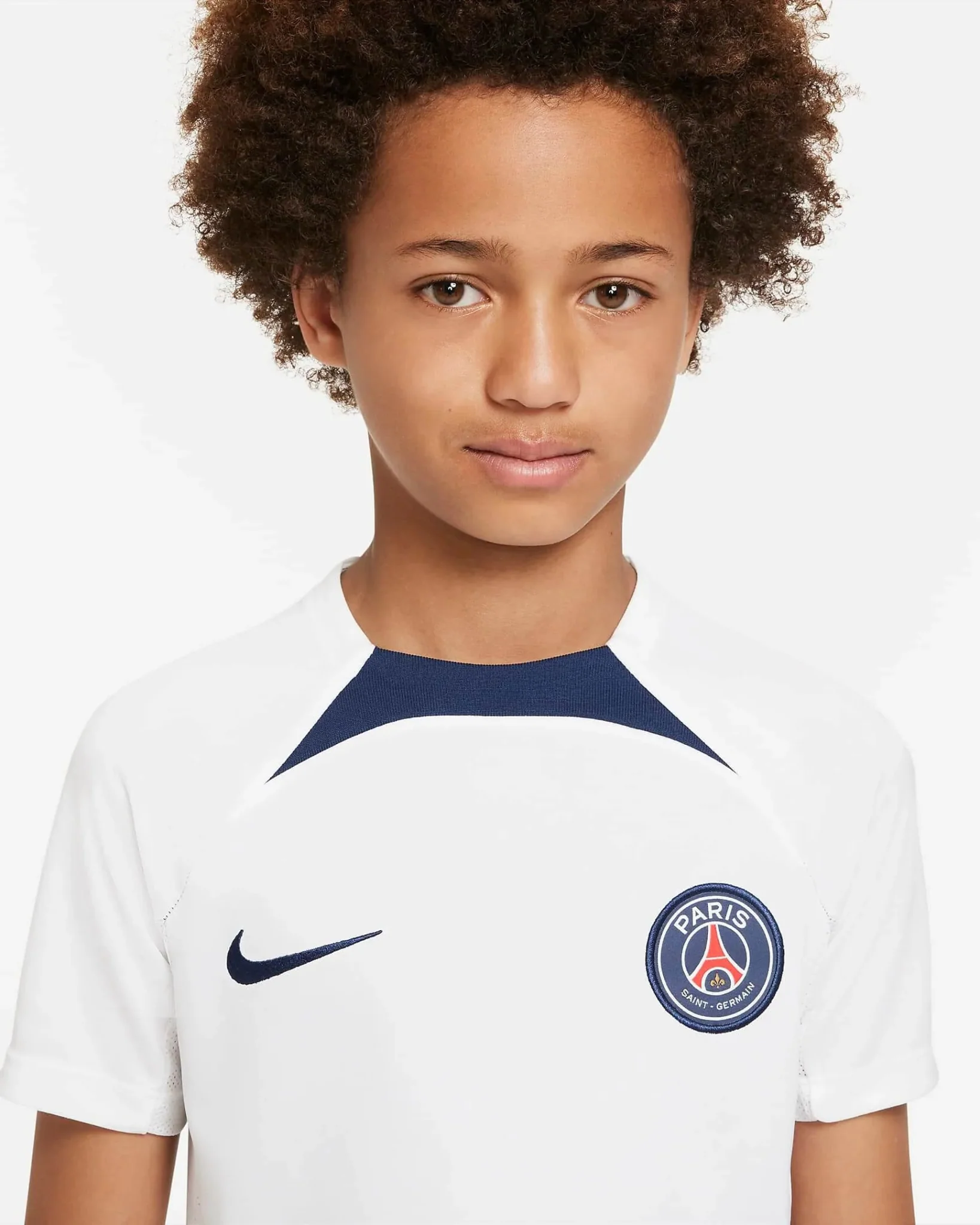 Nike 2022-23 PSG Youth Strike Top - White-Navy - Image 3