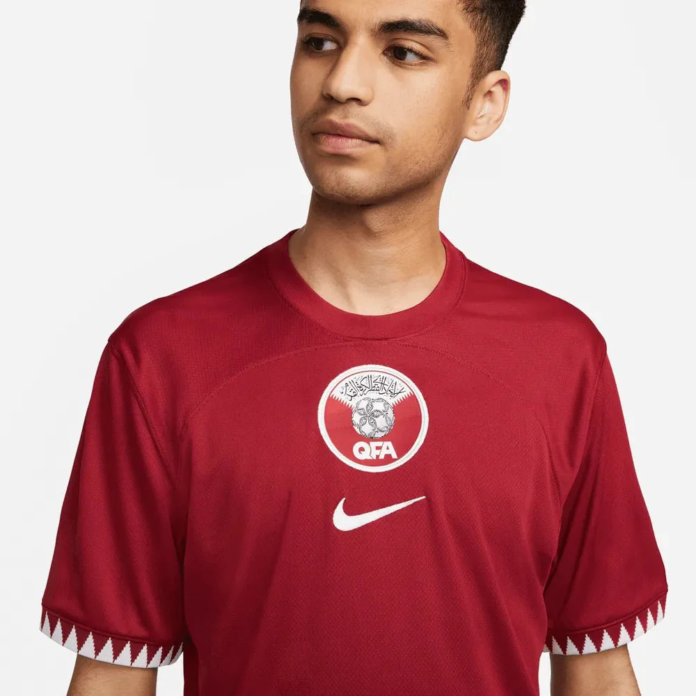 Nike 2022-23 Qatar Home Jersey - Desert Maroon-White - Image 3