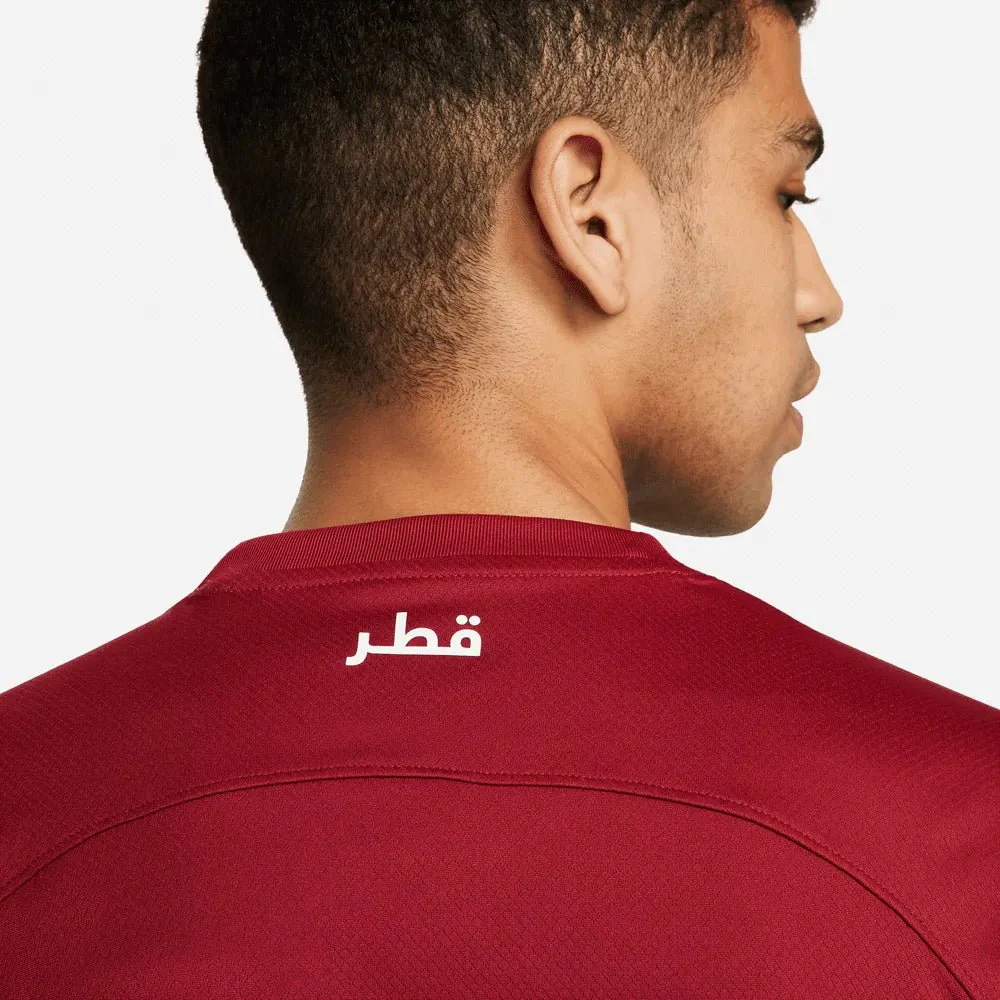 Nike 2022-23 Qatar Home Jersey - Desert Maroon-White - Image 4