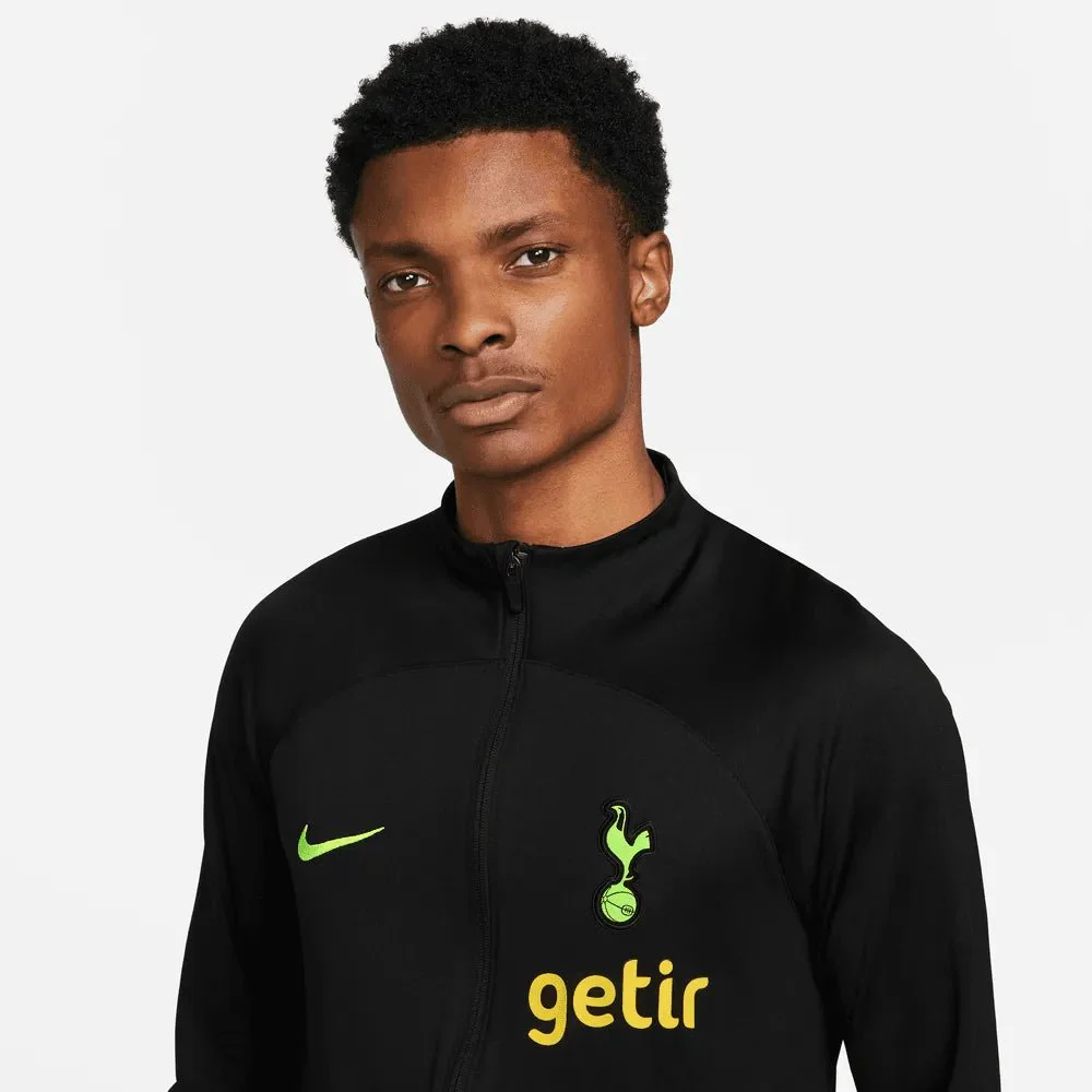 Nike 2022-23 Tottenham Strike Track Jacket - Black-Volt - Image 3