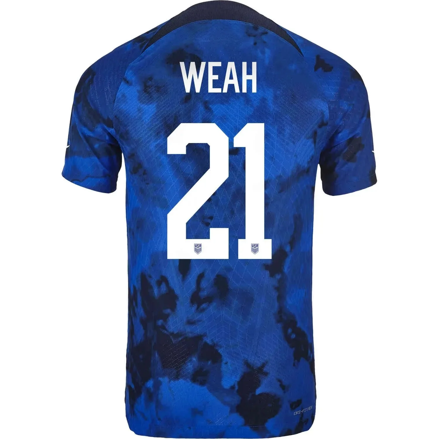 Nike 2022-23 USMNT Away Vapor Match Authentic Jersey Bright Blue - Image 7