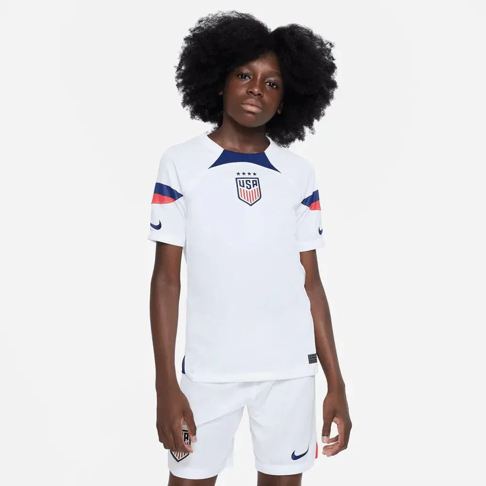 Nike 2022-23 USWNT Home Youth  White-Loyal Blue