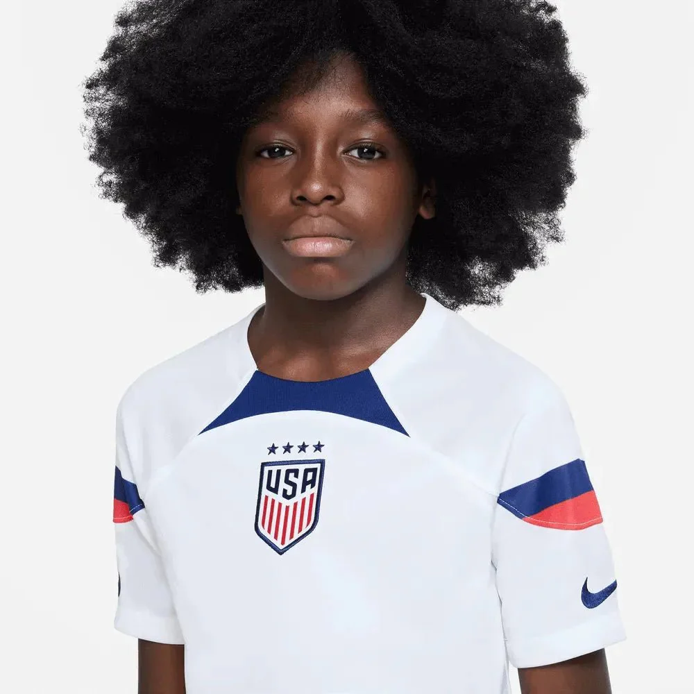 Nike 2022-23 USWNT Home Youth  White-Loyal Blue - Image 3