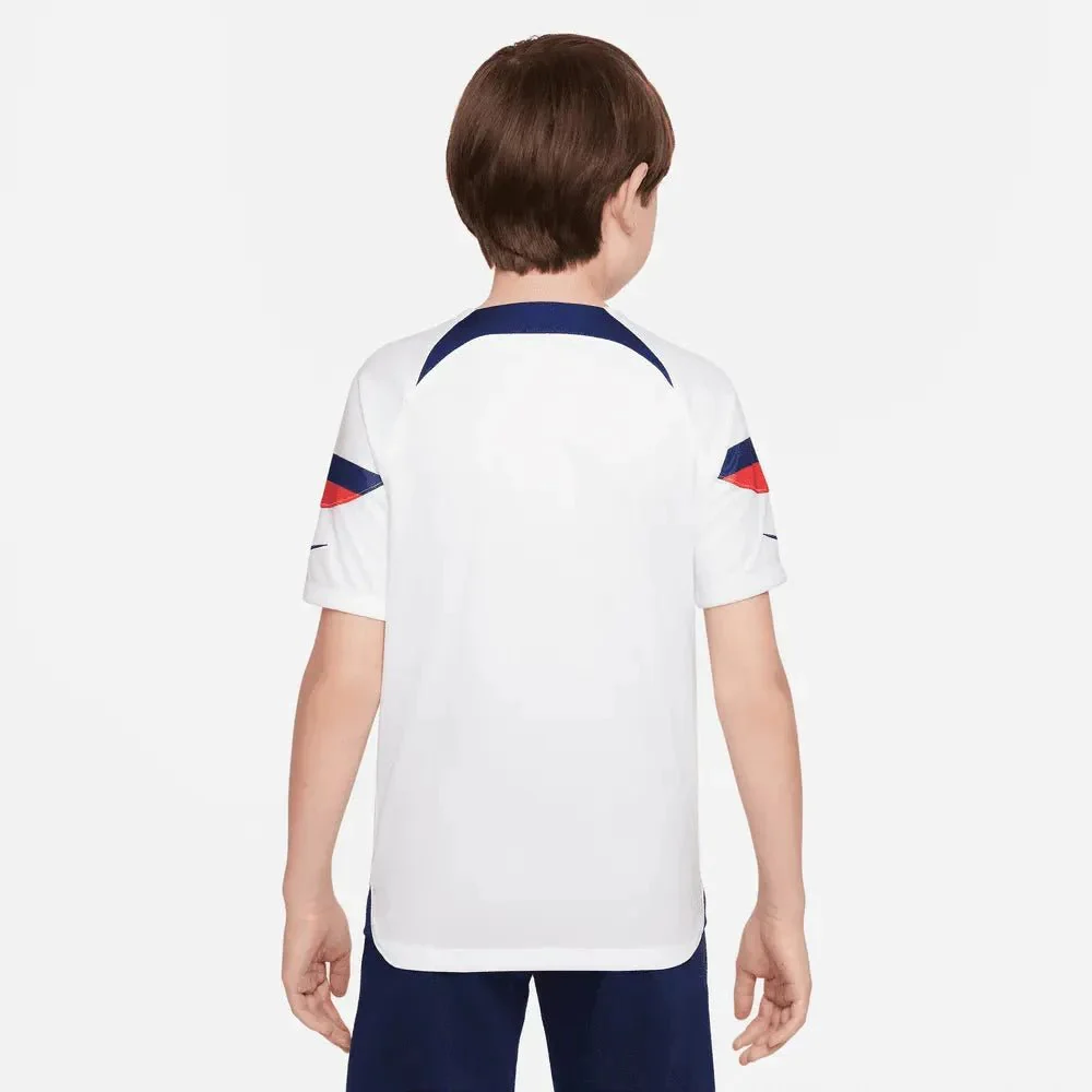 Nike 2022-23 USMNT Home Youth Jersey White-Loyal Blue - Image 4