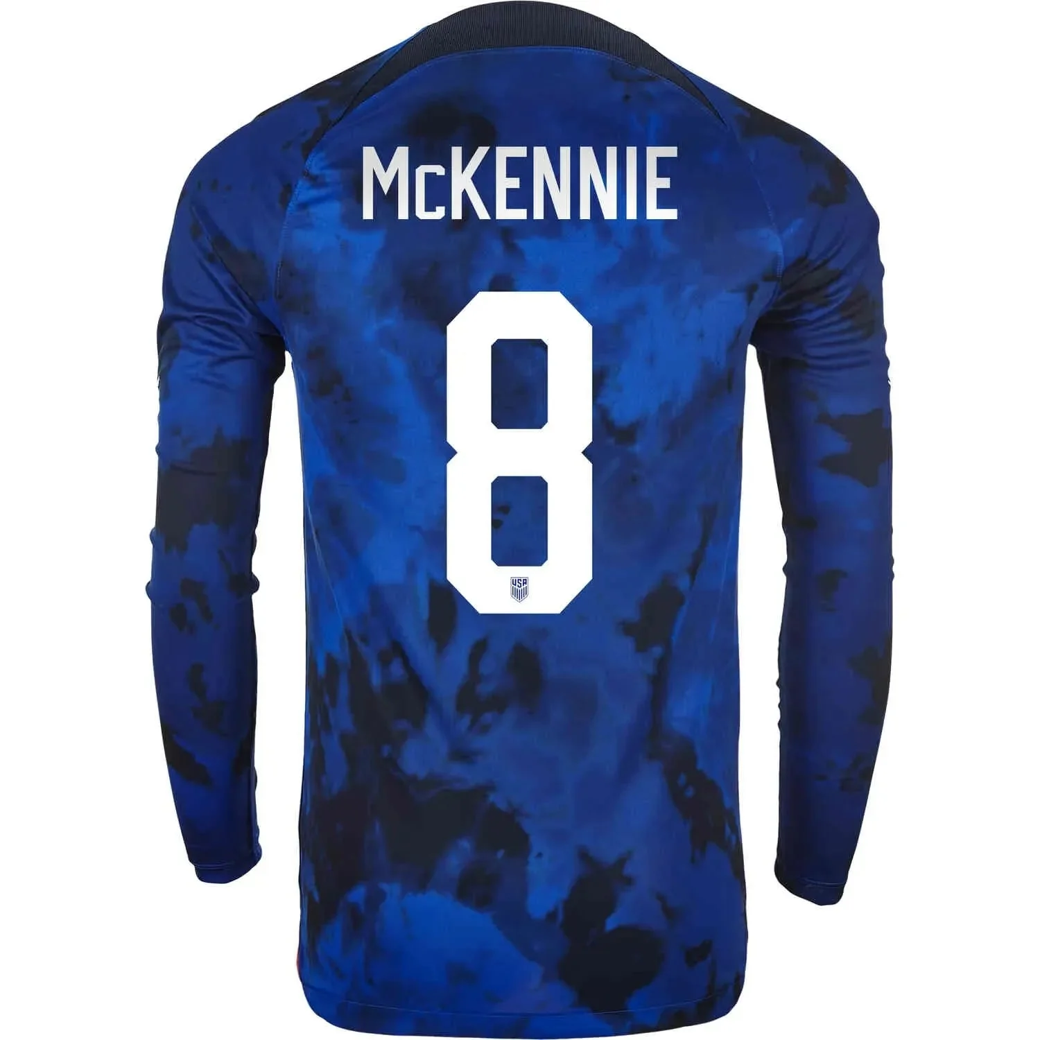 Nike 2022-23 USMNT Long Sleeve Away Jersey - Bright Blue-White - Image 5