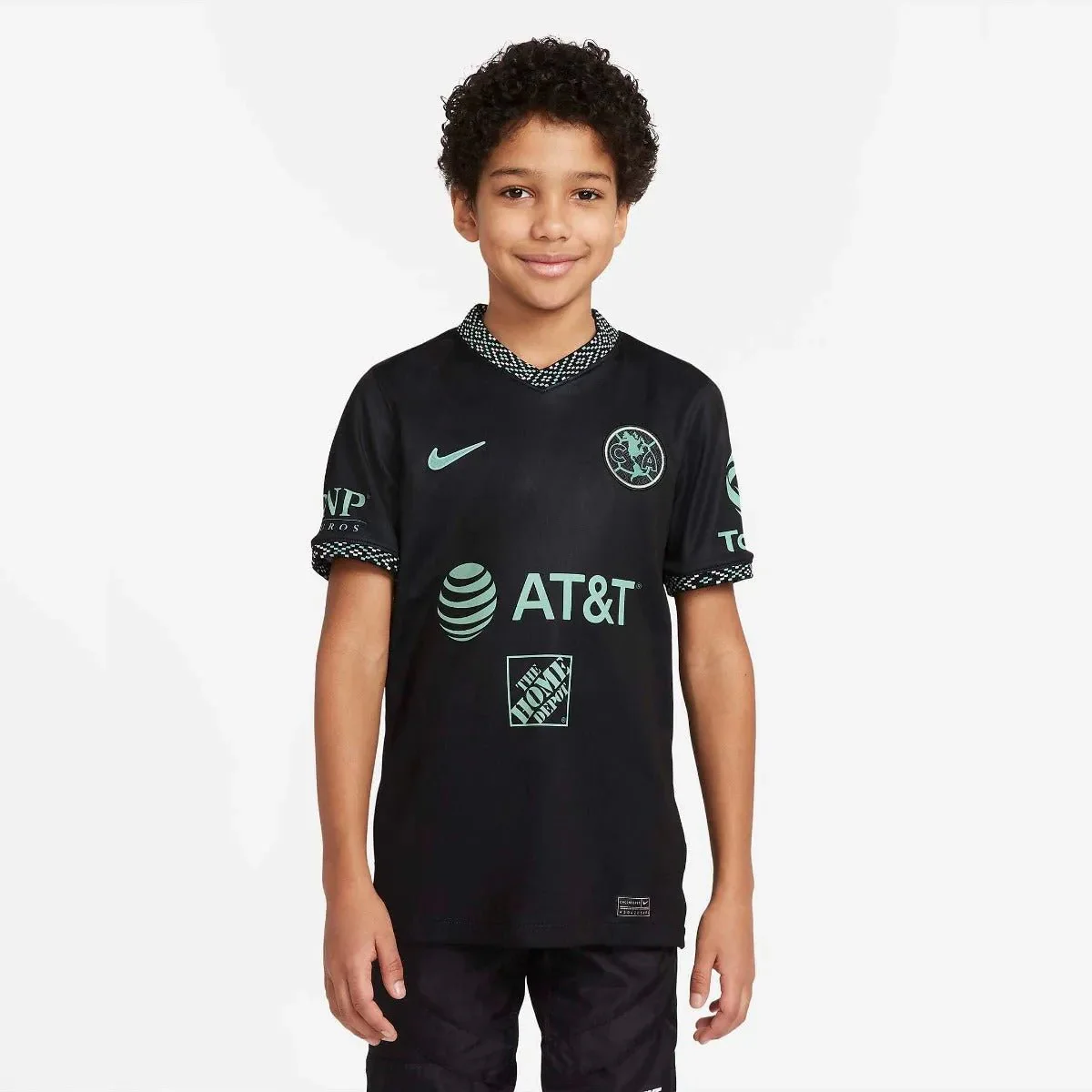 Nike 2022 Club America Youth Third Jersey - Black-Healing Jade