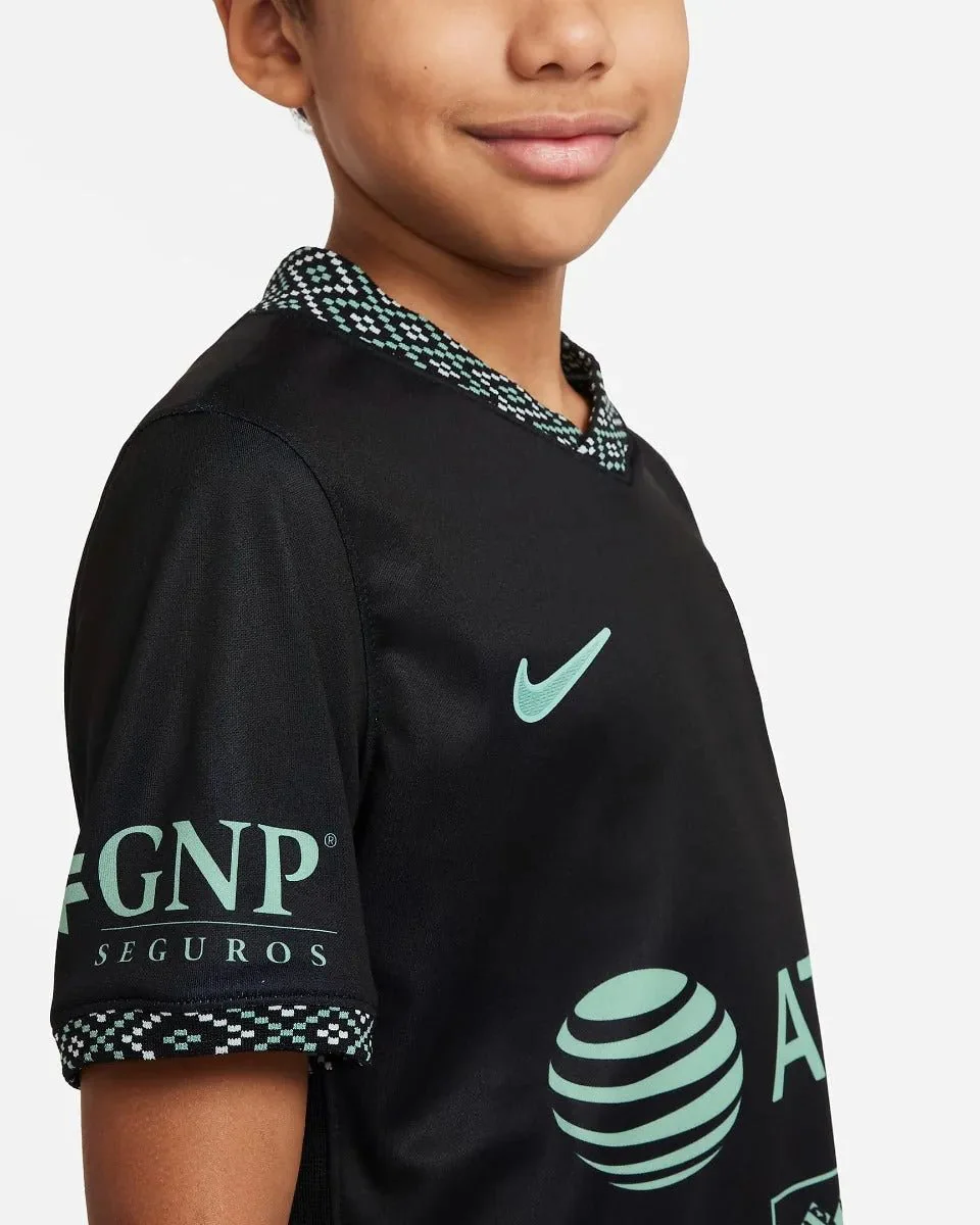 Nike 2022 Club America Youth Third Jersey - Black-Healing Jade - Image 5