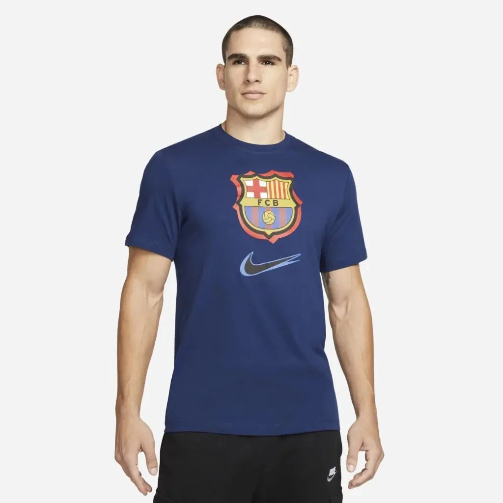 Nike 2022 FC Barcelona Crest 92Trap Tee - Blue Void