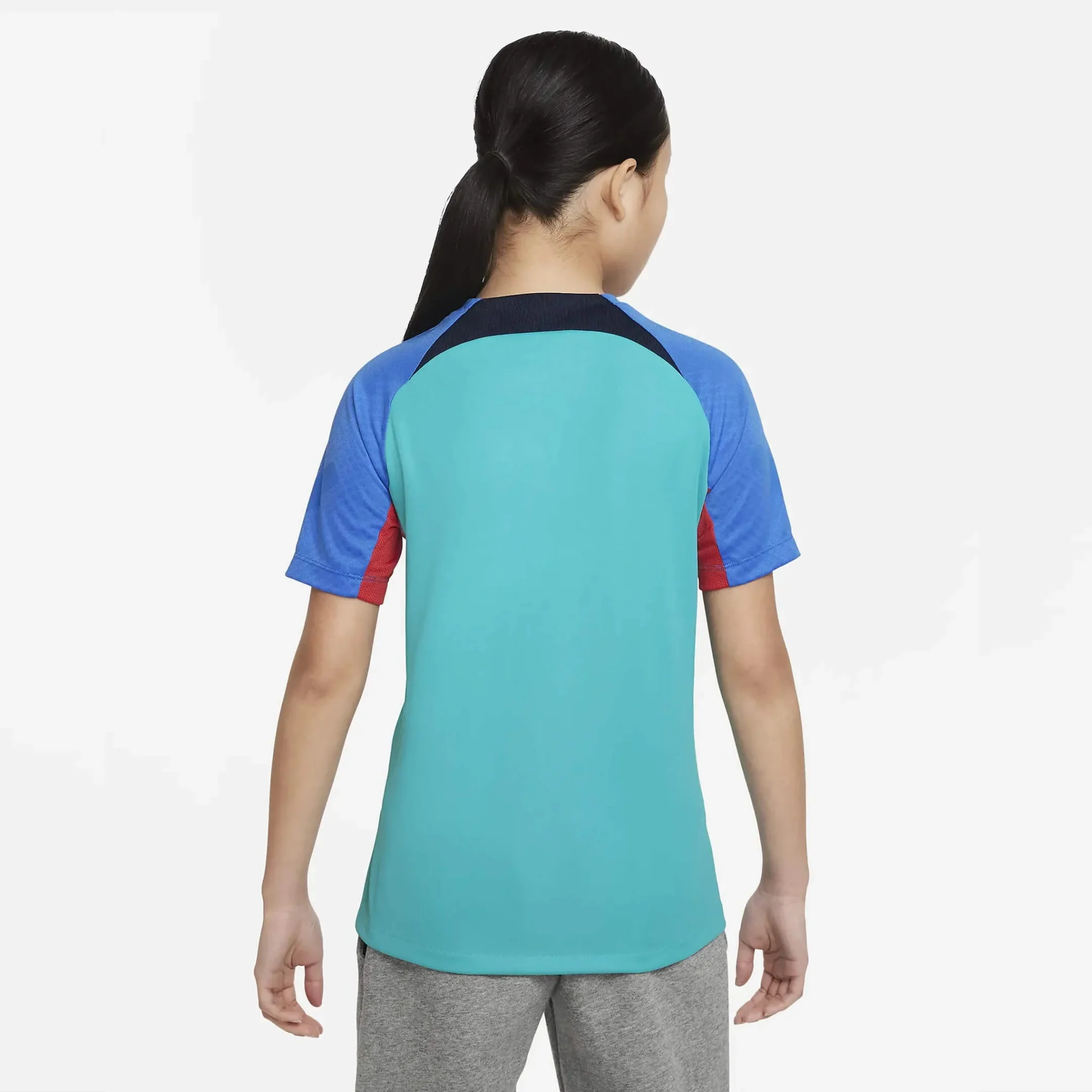 Nike 2022 FC Barcelona Youth DF Strike Top - Aqua-Blue-Obsidian - Image 2