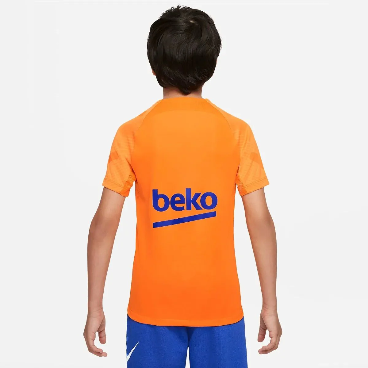 Nike 2022 FC Barcelona Youth SS Strike Top - Vivid Orange - Image 2