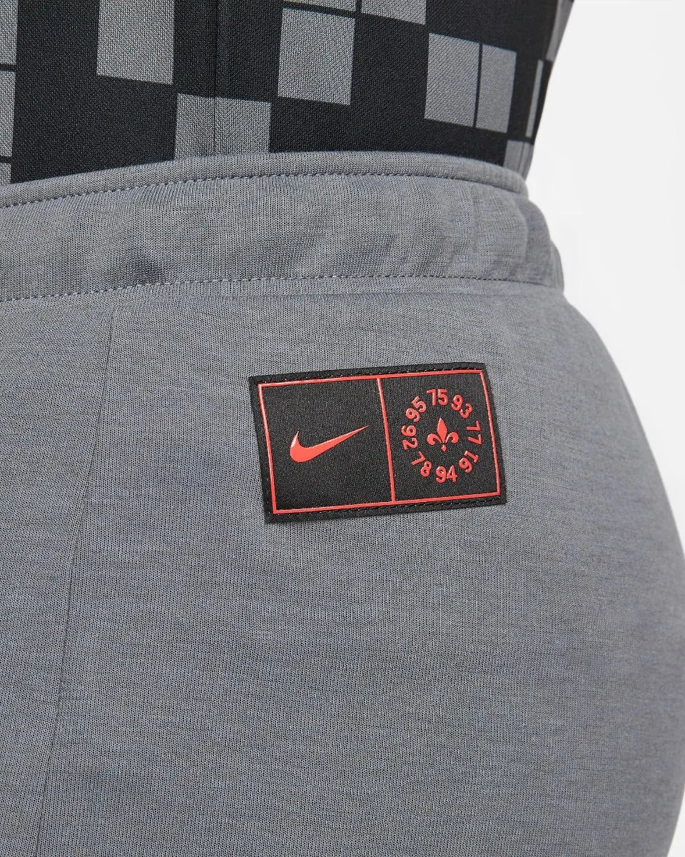 Nike 2022 PSG DF Fleece Travel Pants - Grey-Black-Red - Image 4