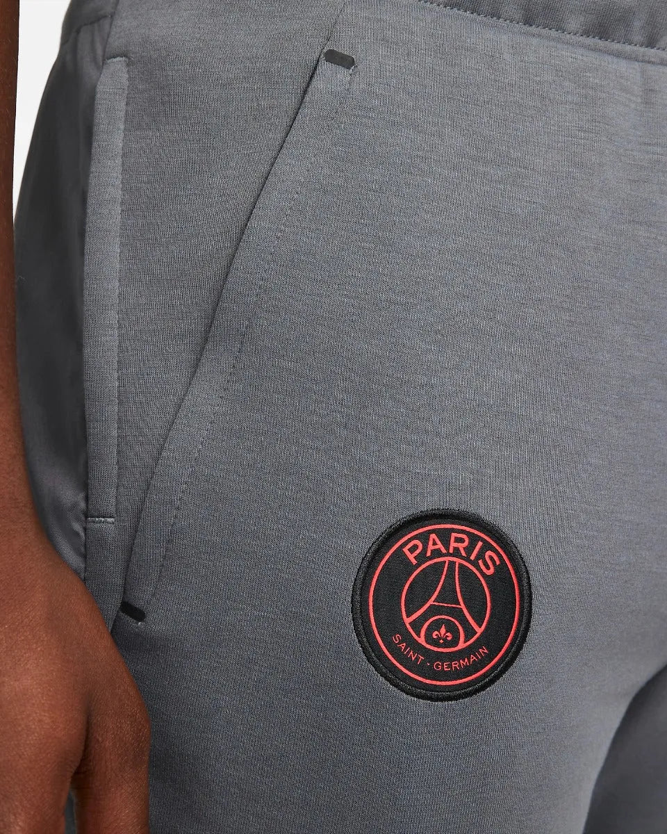 Nike 2022 PSG DF Fleece Travel Pants - Grey-Black-Red - Image 6
