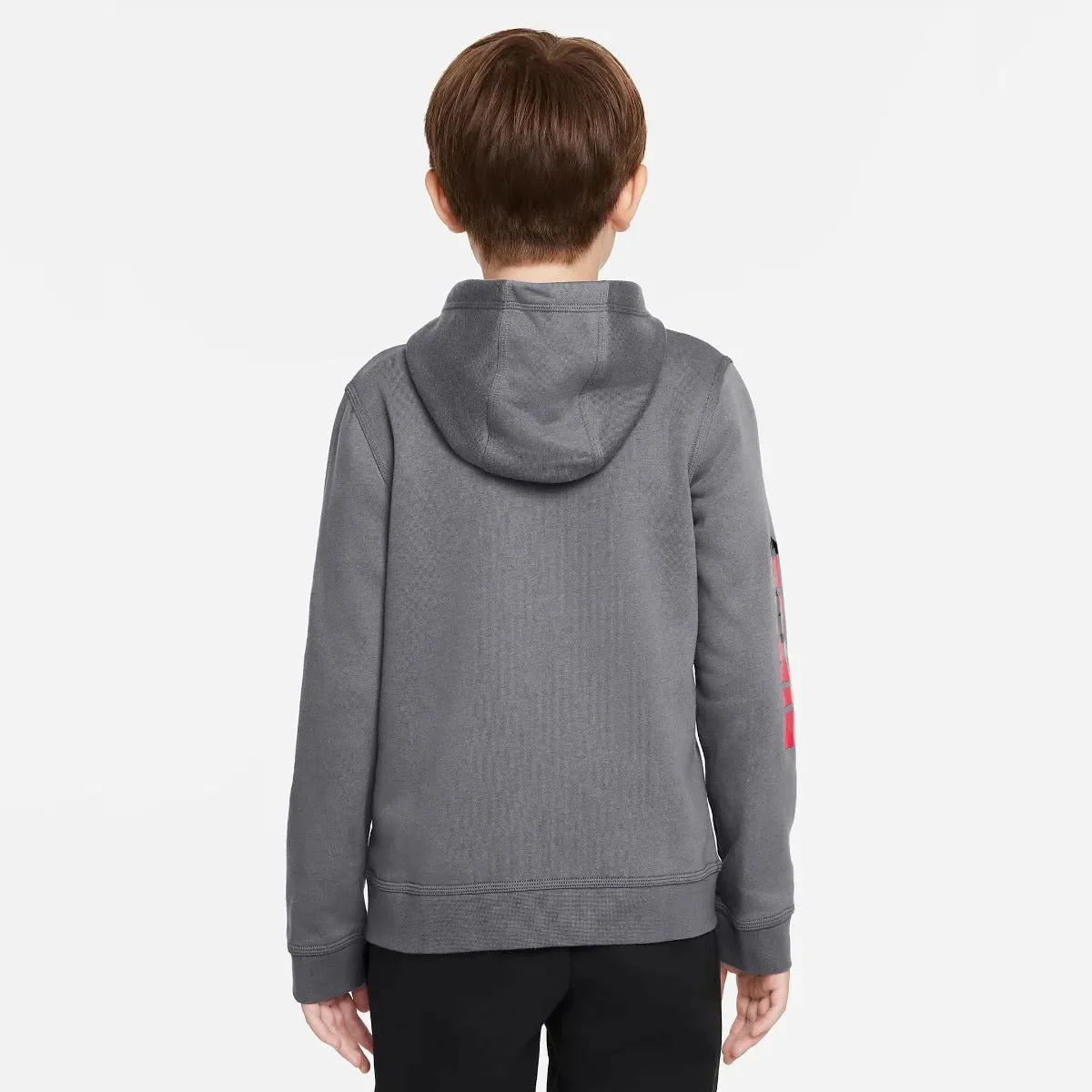 Nike 2022 PSG Youth FZ NSW Club Hoodie - Grey-Red - Image 2