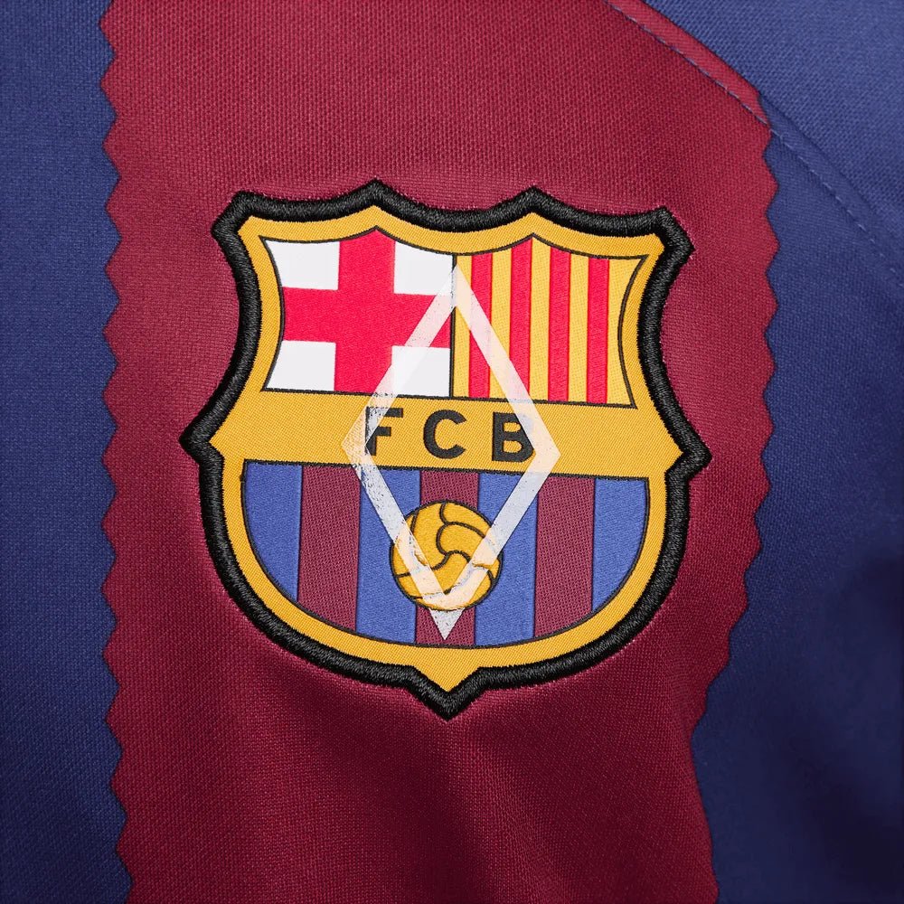 Nike 2023-24 Barcelona Men's Stadium Home Long Sleeve Jersey - Image 3