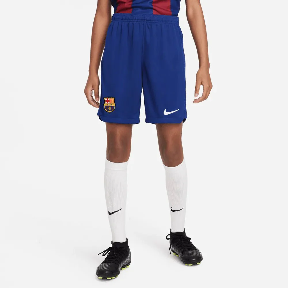 Nike 2023-24 Barcelona Youth Home Shorts