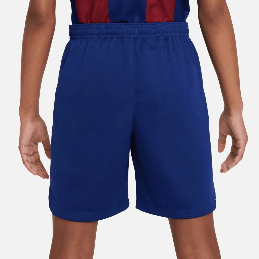 Nike 2023-24 Barcelona Youth Home Shorts - Image 3