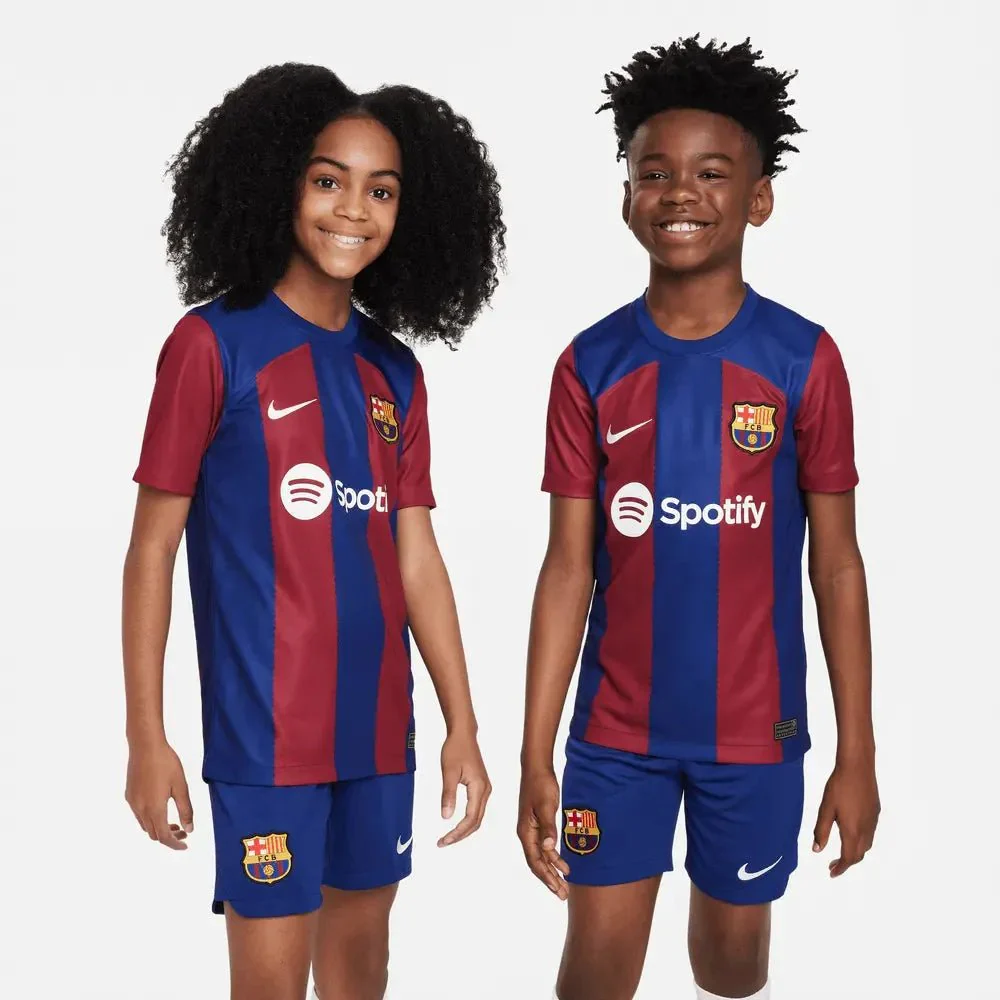 Nike 2023-24 Barcelona Youth Stadium Home Jersey - Image 2