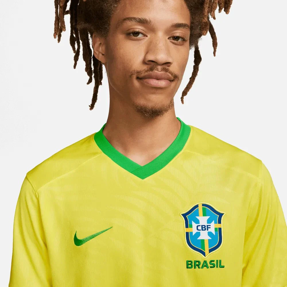 Nike 2023-24 Brazil Women's (Men's Cut) Stadium Home Jersey - Image 5