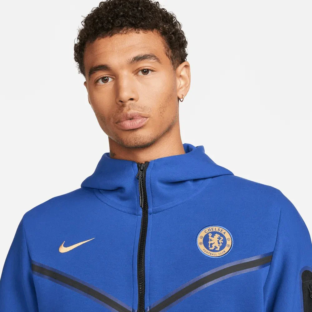 Nike 2023-24 Chelsea Men's Tech Fleece Windrunner Hoodie - Image 3