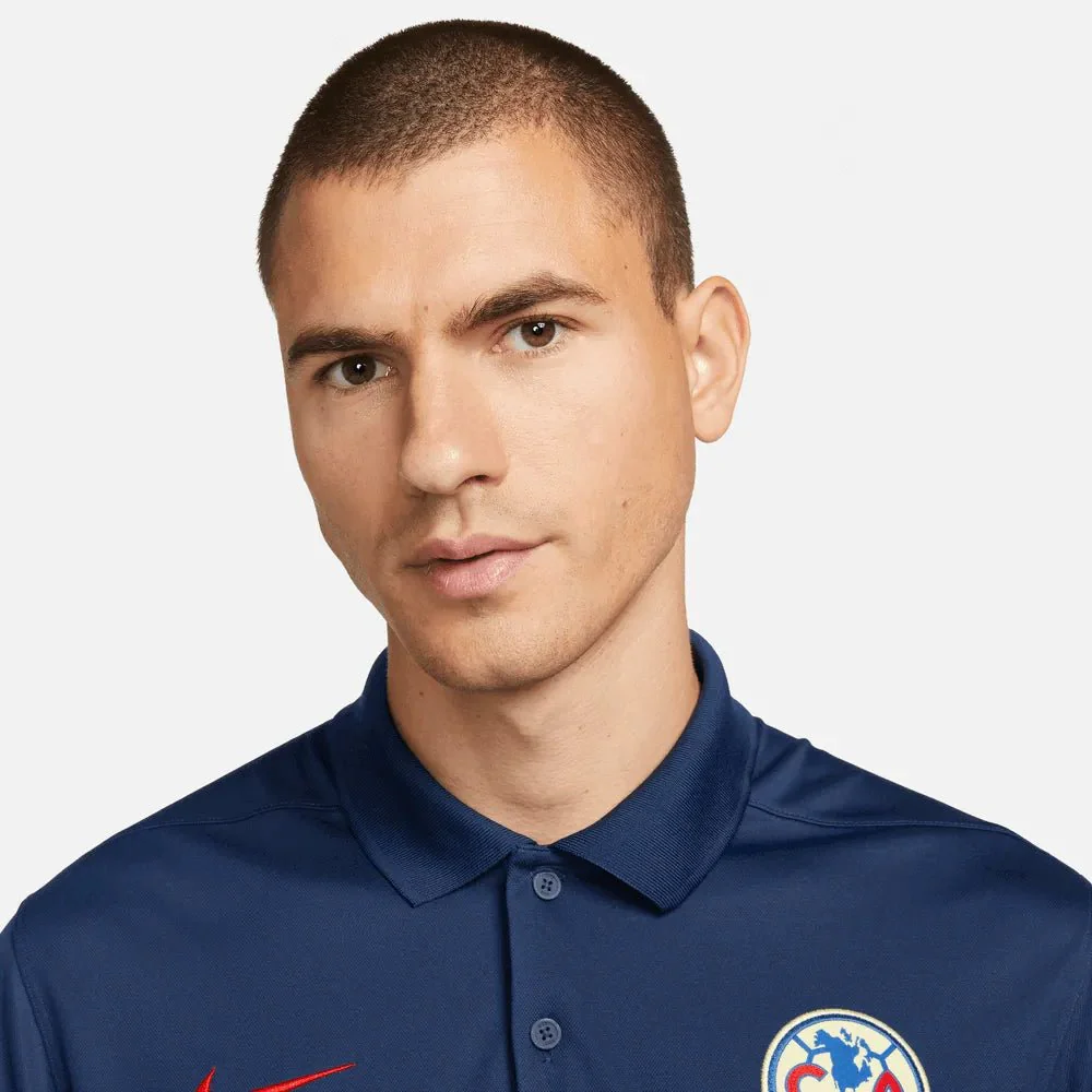 Nike 2023-24 Club America DF Polo - Navy - Red - Image 2