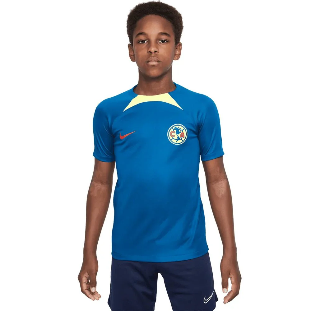 Nike 2023-24 Club America Youth Academy Drill Top - Blue-Yellow