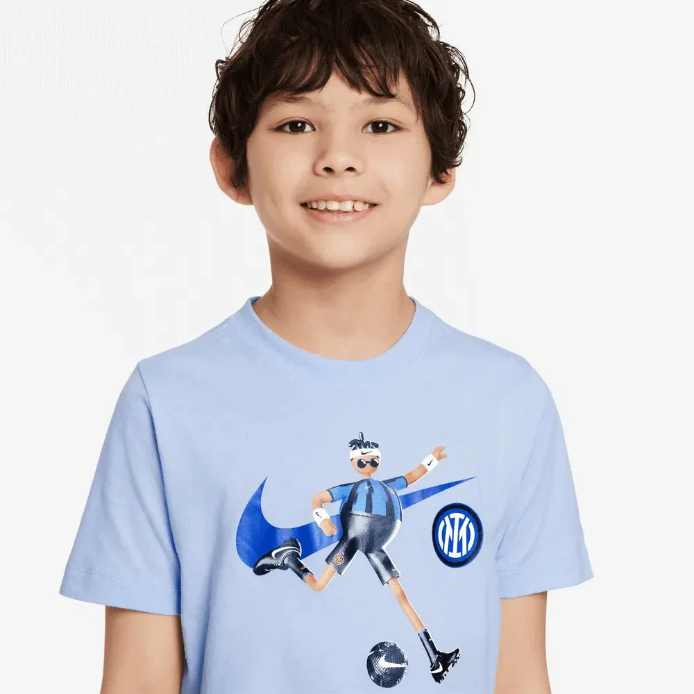 Nike 2023-24 Inter Milan Youth Mascot T-Shirt - Image 3