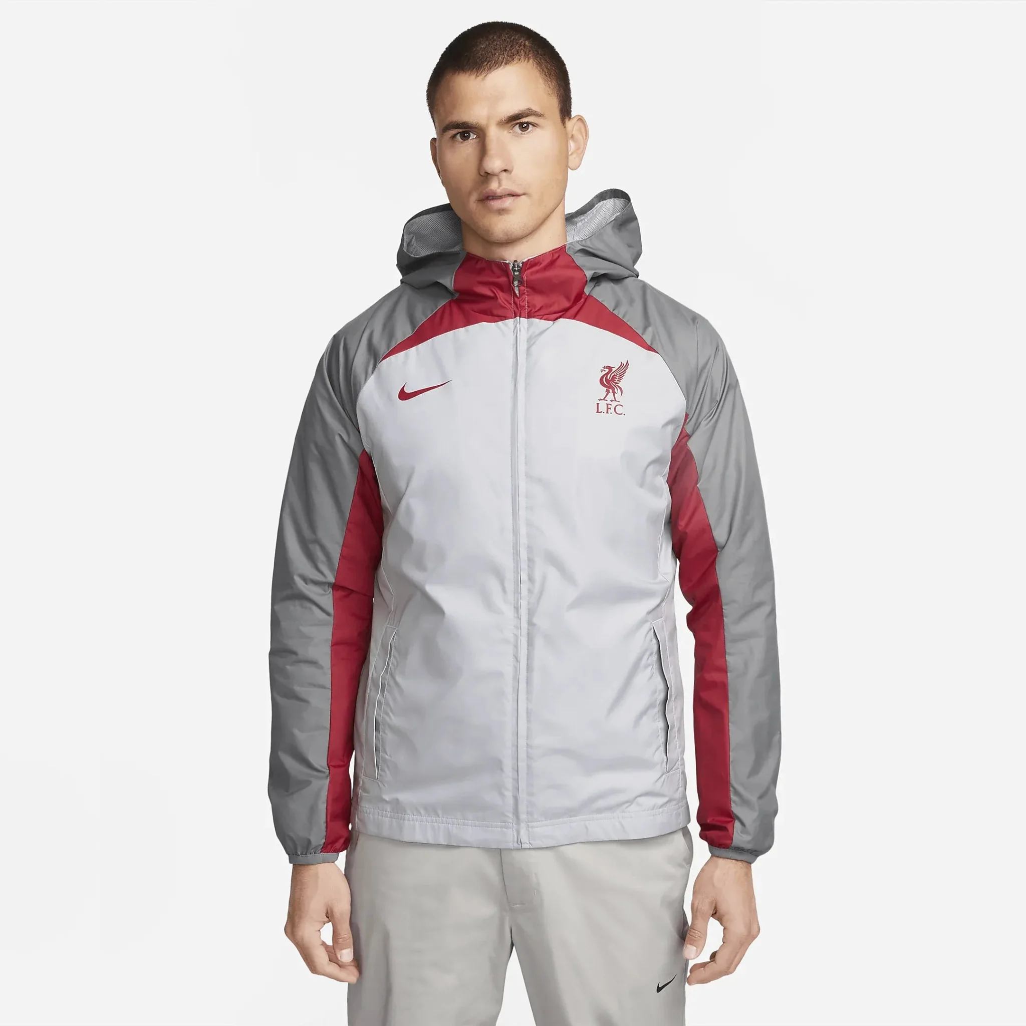 Nike 2023-24 Liverpool FC AWF Jacket - Grey-Red