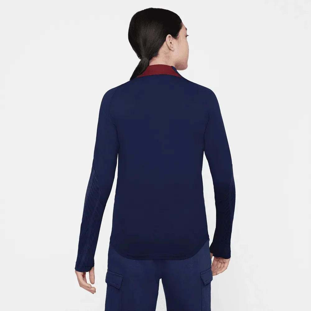Nike 2023-24  PSG Youth  DF Strike Drill Top - Navy - Burgandy - Gold - Image 2