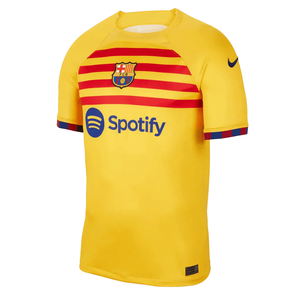Nike 2023 FC Barcelona Fourth Jersey - Yellow - University Red