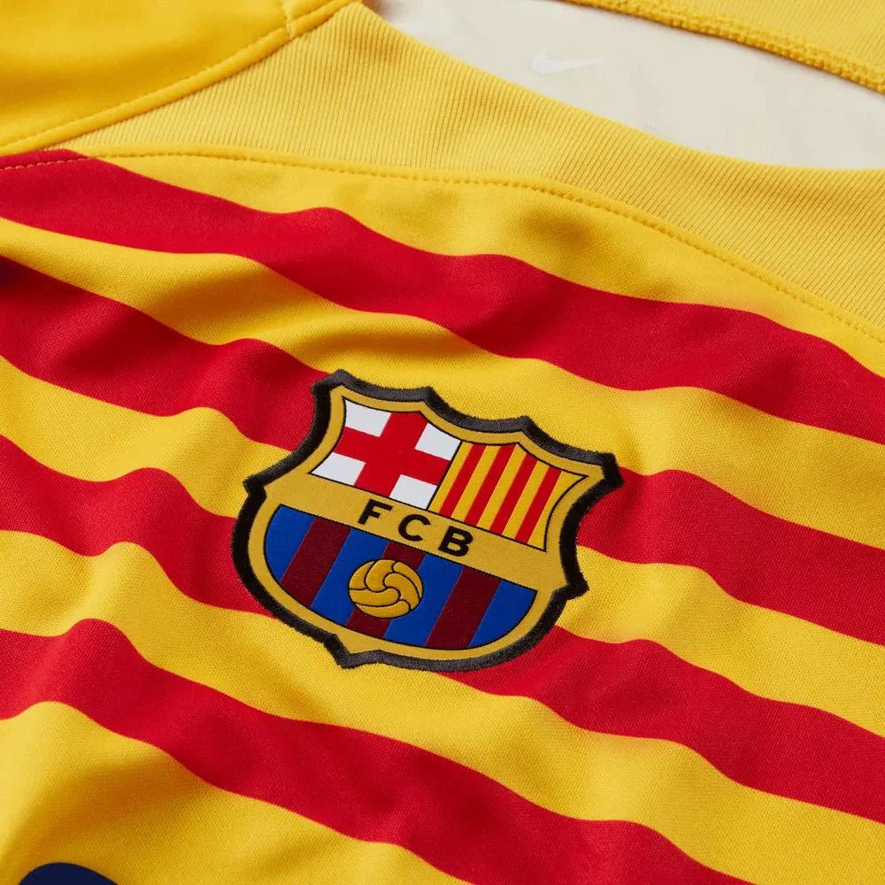 Nike 2023 FC Barcelona Fourth Jersey - Yellow - University Red - Image 8