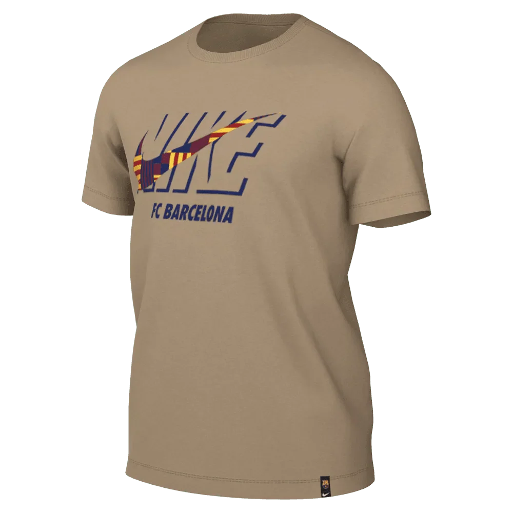 Nike 2023 FC Barcelona Swoosh Tee - Beige-Blue