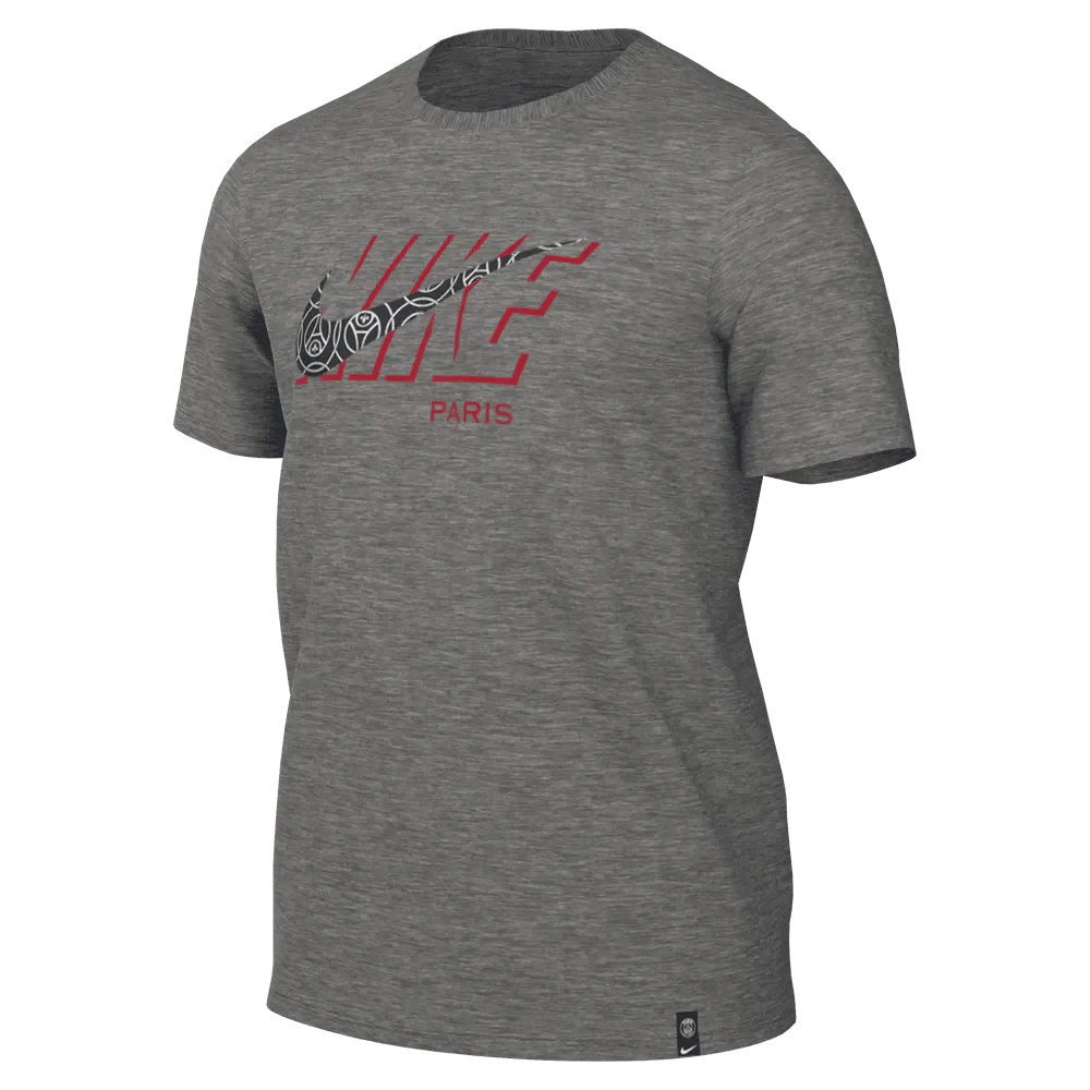 Nike 2023 Paris Saint-Germain Swoosh Tee - Grey-Navy-Red