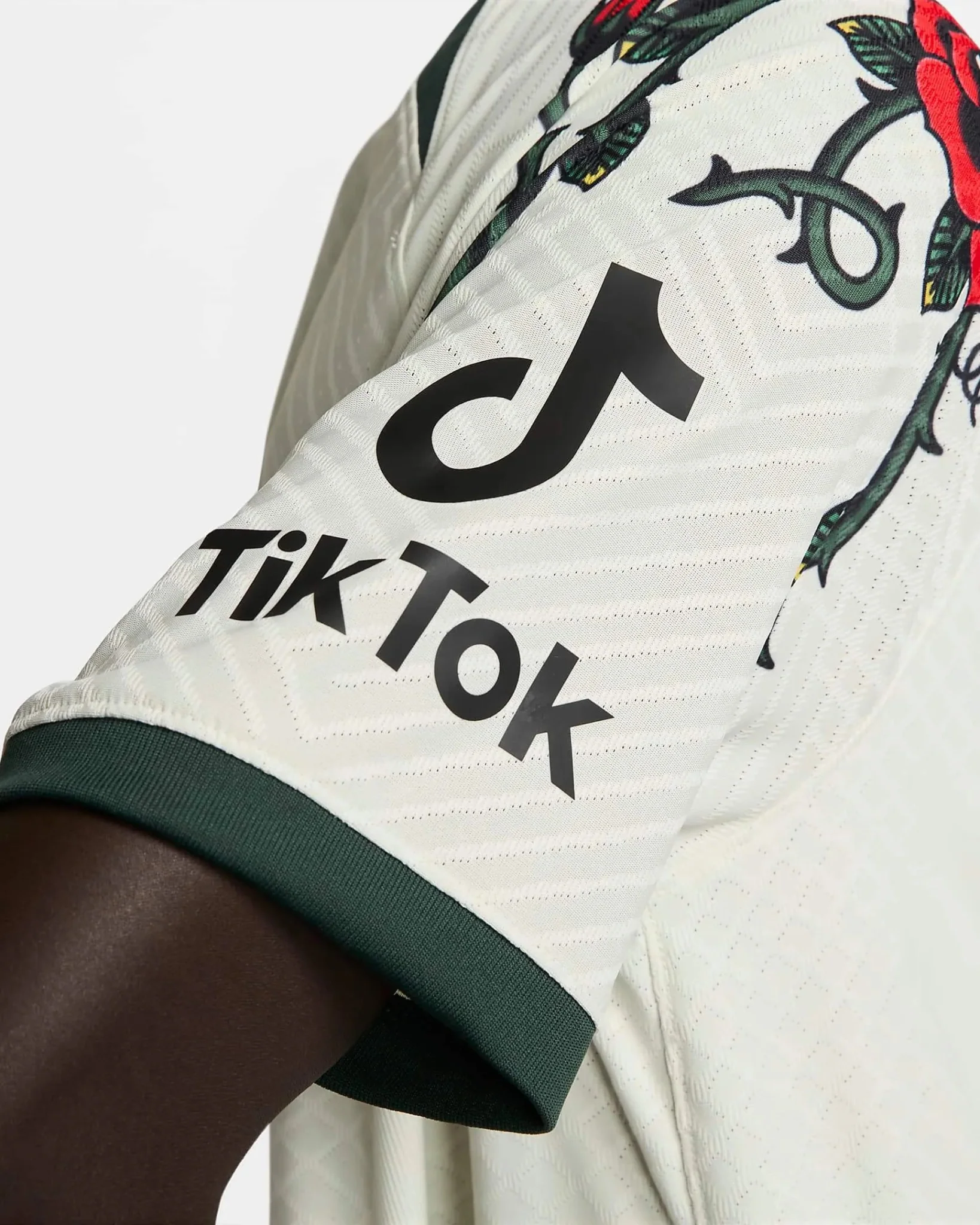 Nike 2023 Portland  Thorns Authentic Away Jersey - Light Bone-Pro Green-Black - Image 4