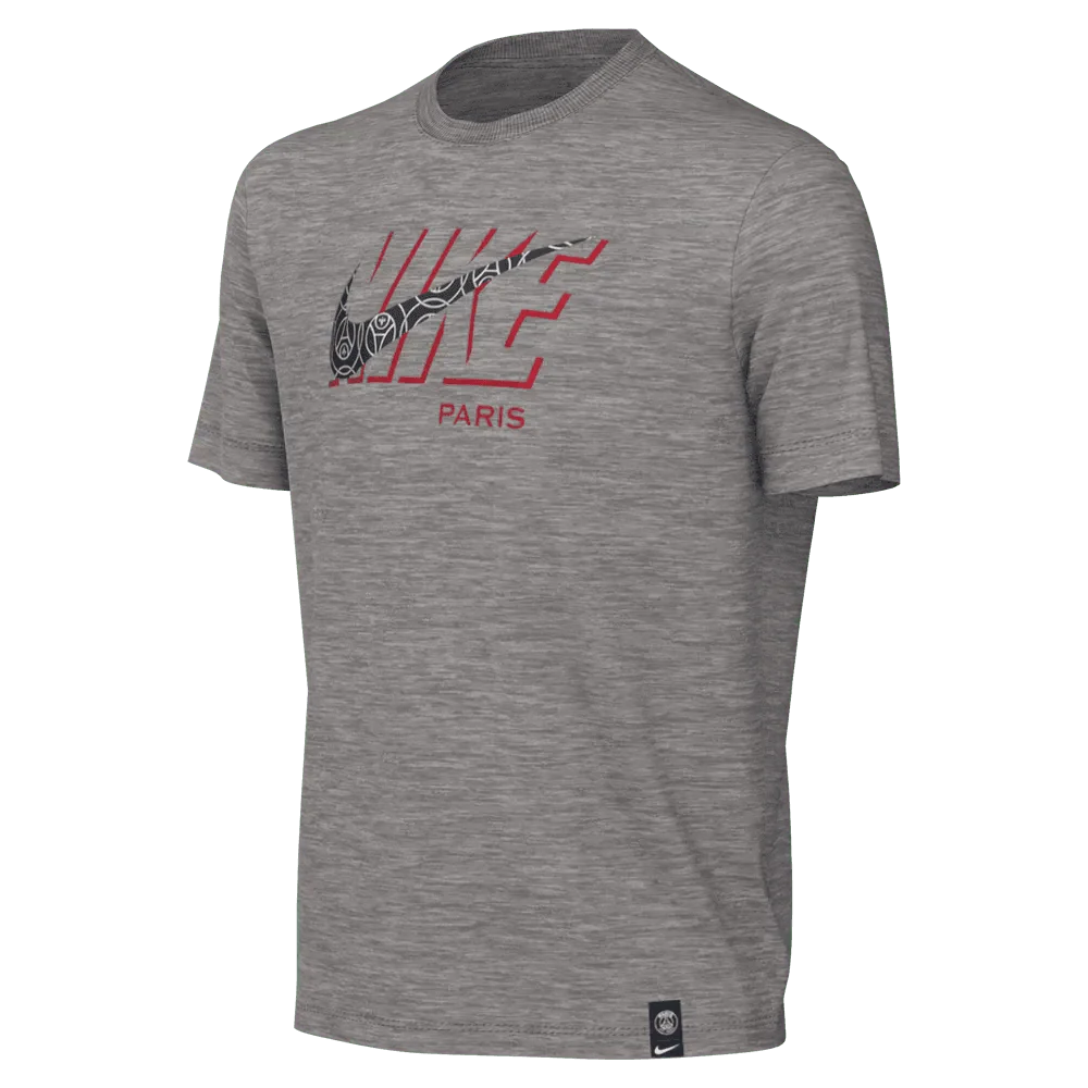 Nike 2023 PSG Youth Swoosh Tee - Grey-Navy
