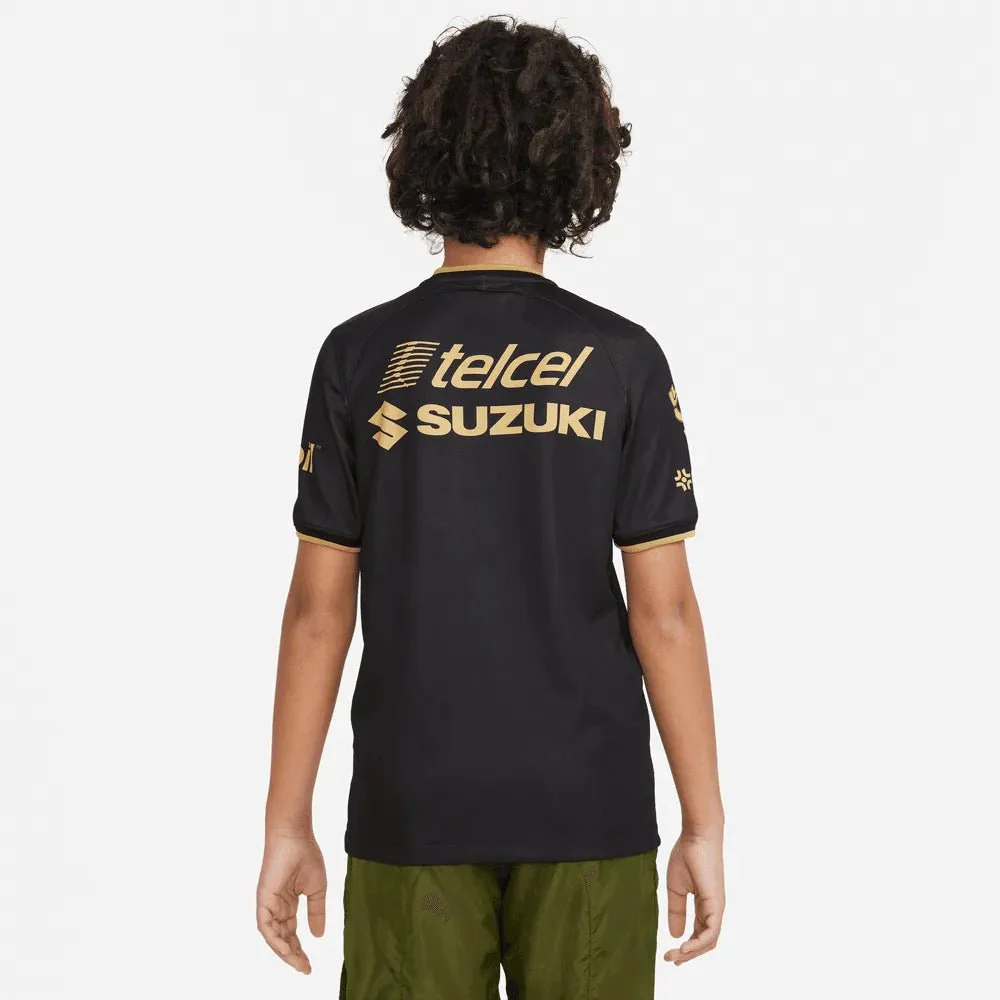 Nike 2023 Pumas Kids Third Jersey - Black - Gold - Image 2