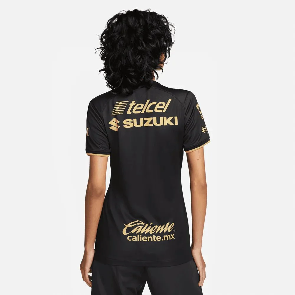 Nike 2023 Pumas Womens Third Jersey - Black - Gold - Image 2