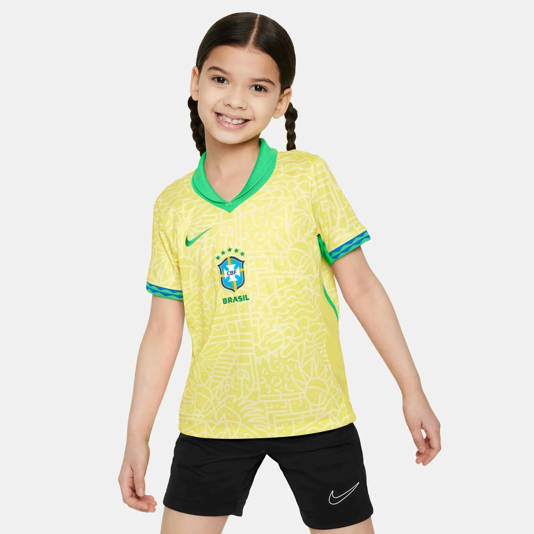 Nike 2024-25 Brazil Little Kids' Stadium Home Jersey