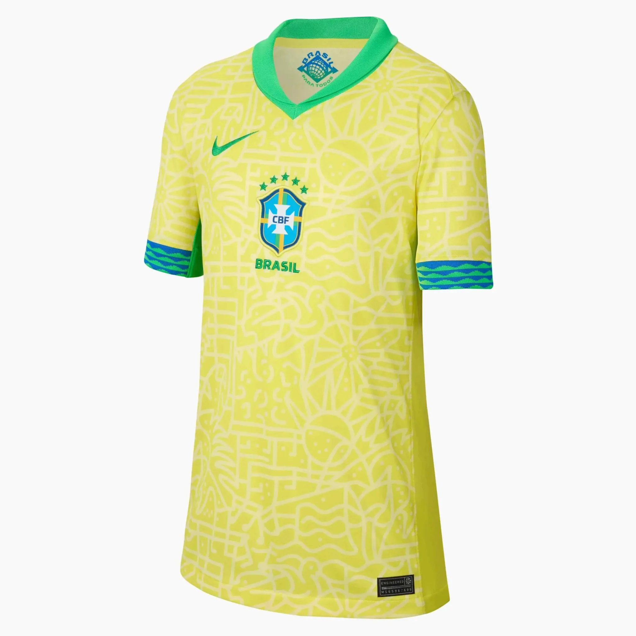 Nike 2024-25 Brazil Youth Stadium Home Jersey