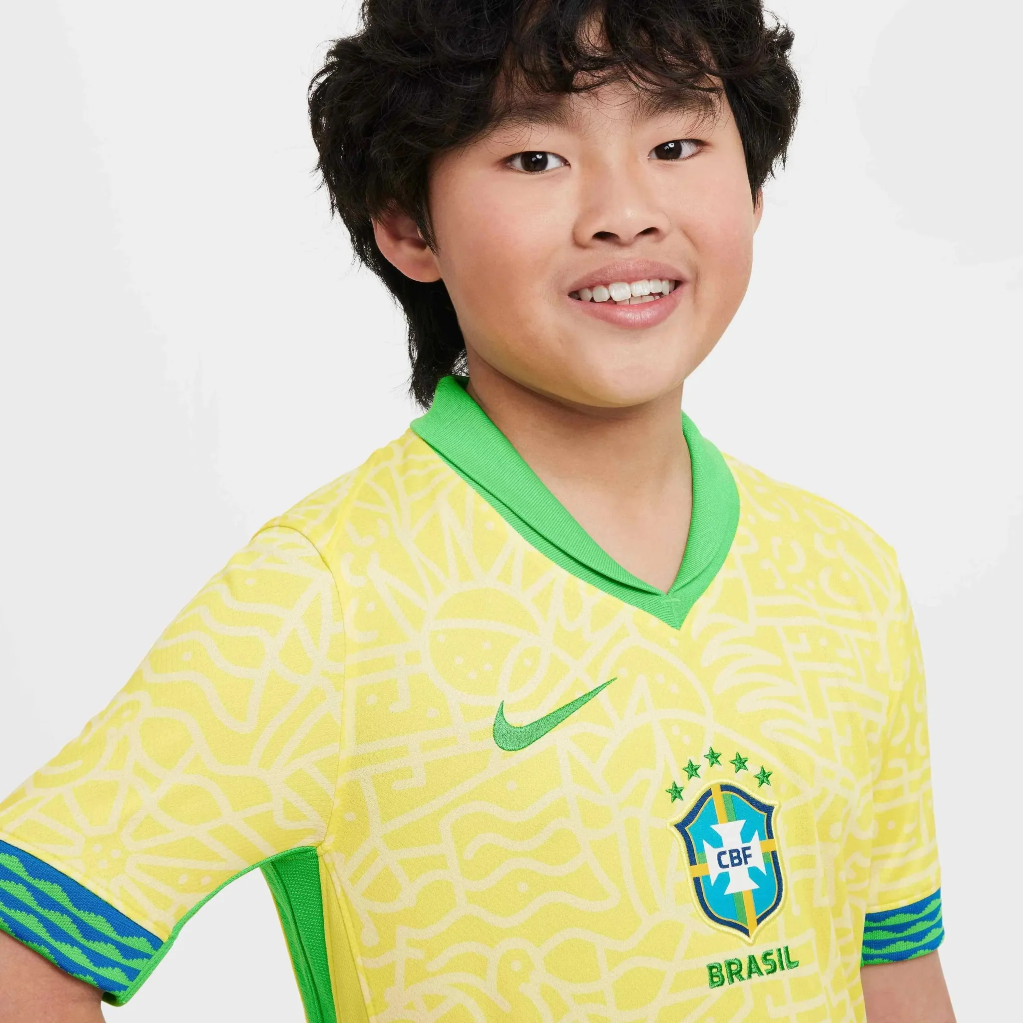 Nike 2024-25 Brazil Youth Stadium Home Jersey - Image 4
