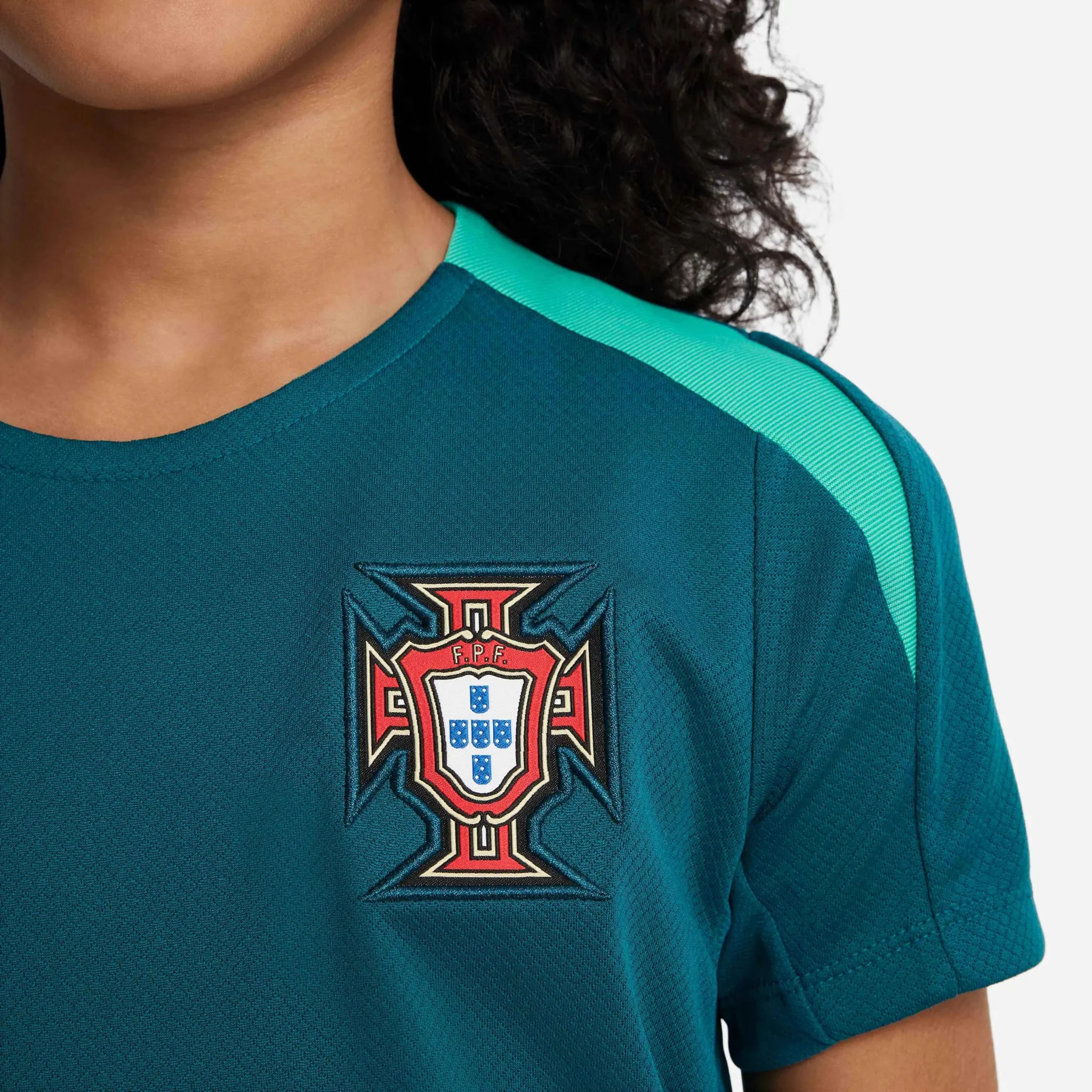 Nike 2024-25 Portugal Youth Dri-Fit Short-Sleeve Knit Top - Image 4