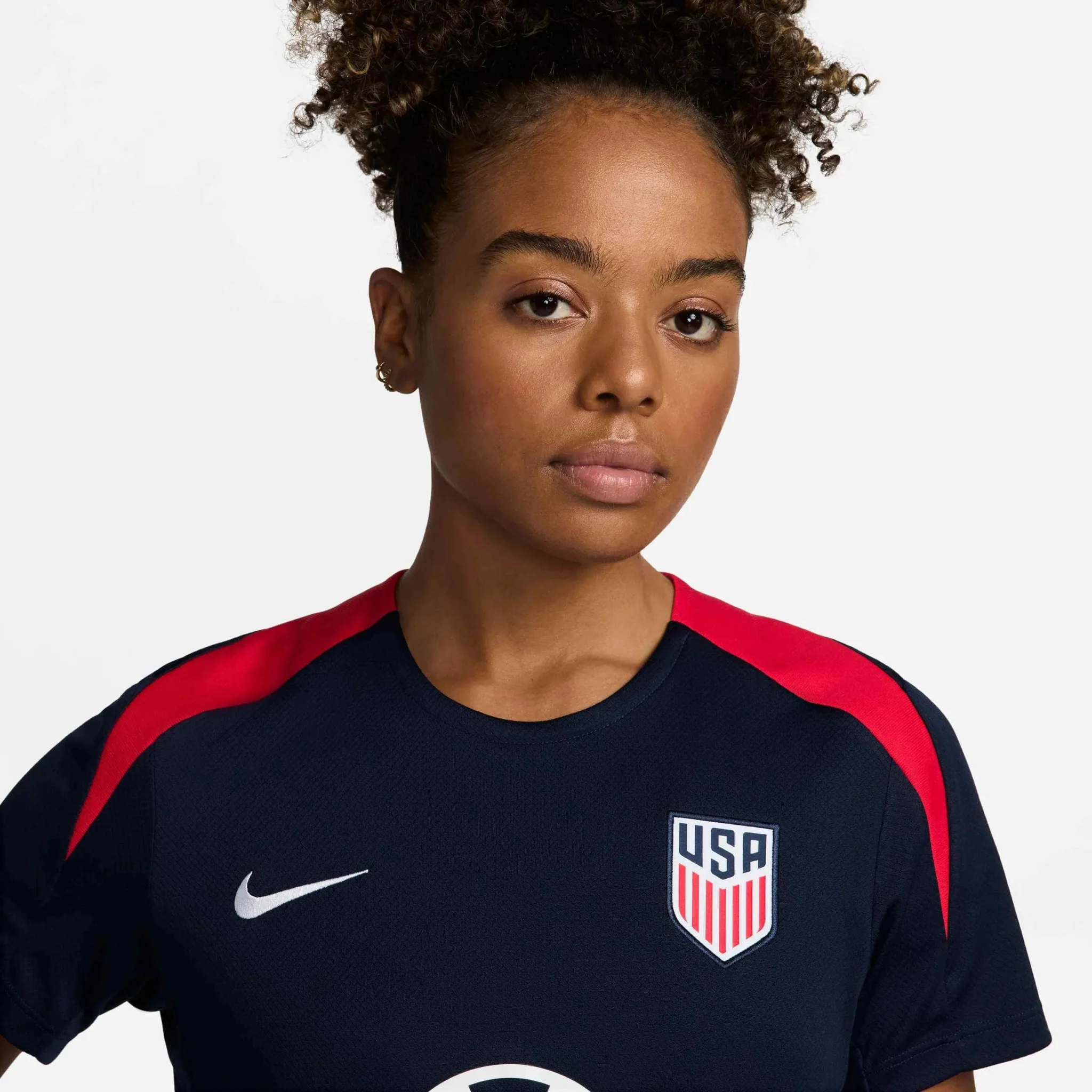 Nike 2024-25 USMNT Women Dri-Fit Short-Sleeve Knit Top - Image 3