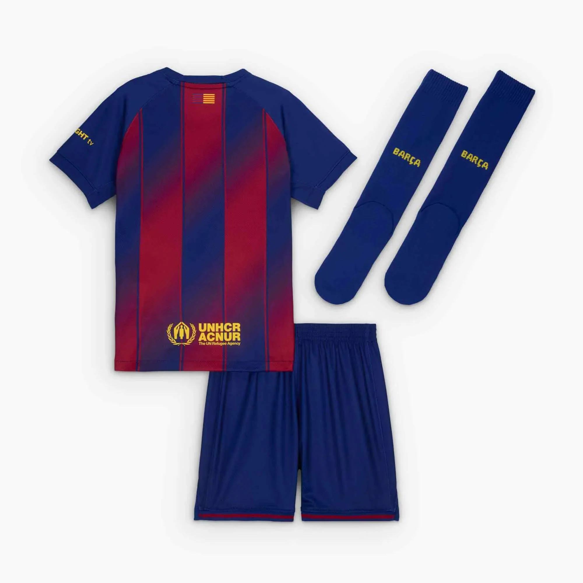 Nike 2025-26 Barcelona Little Kids' Stadium Home Kit - Image 2