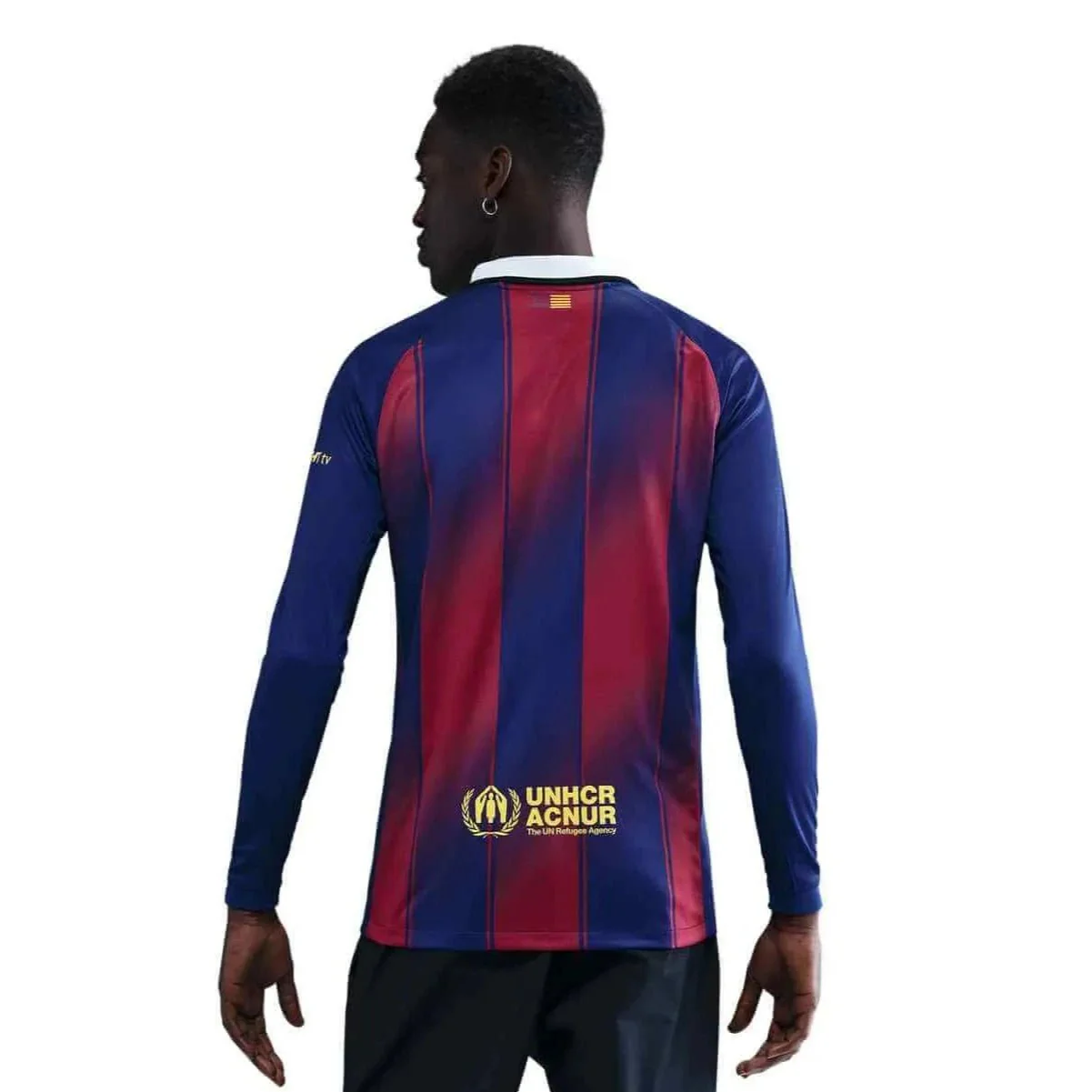 Nike 2025-26 Barcelona Men's Stadium Home Long-Sleeve Soccer Jersey - Image 2